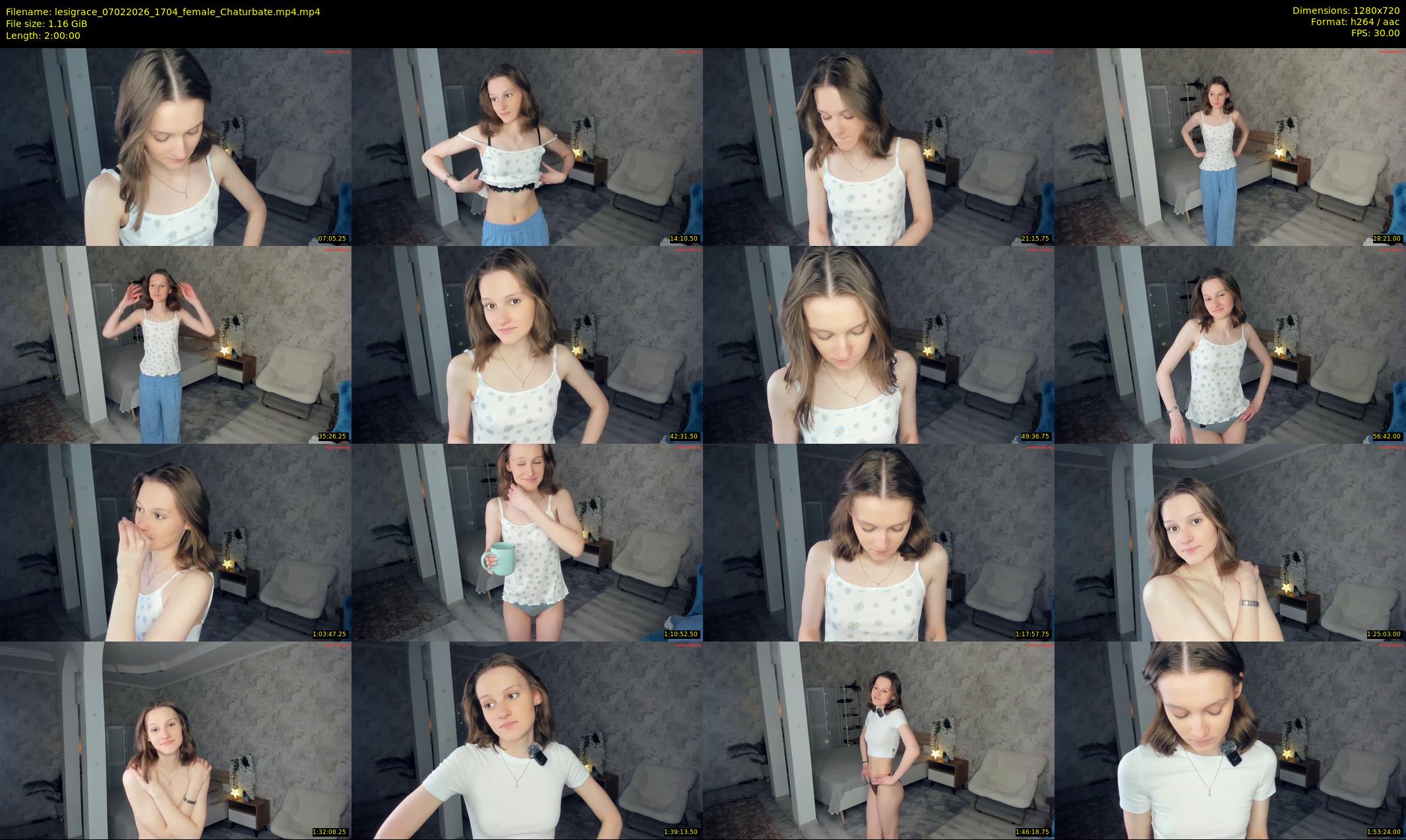 lesigrace — 120 minute Chaturbate female cam show recording, 720p, Feb 7, 2026