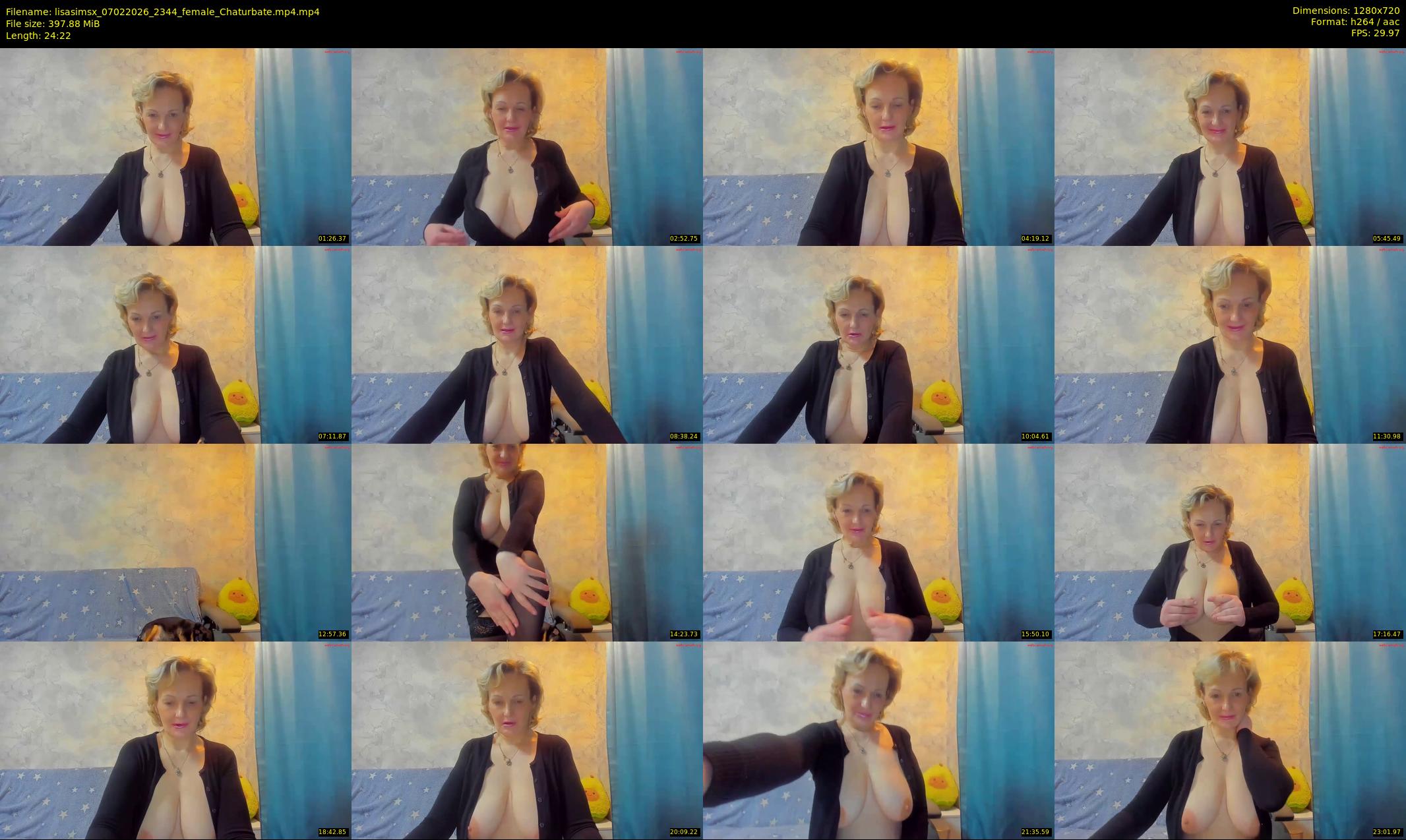 lisasimsx — 25 minute Chaturbate female cam show recording, 720p, Feb 7, 2026