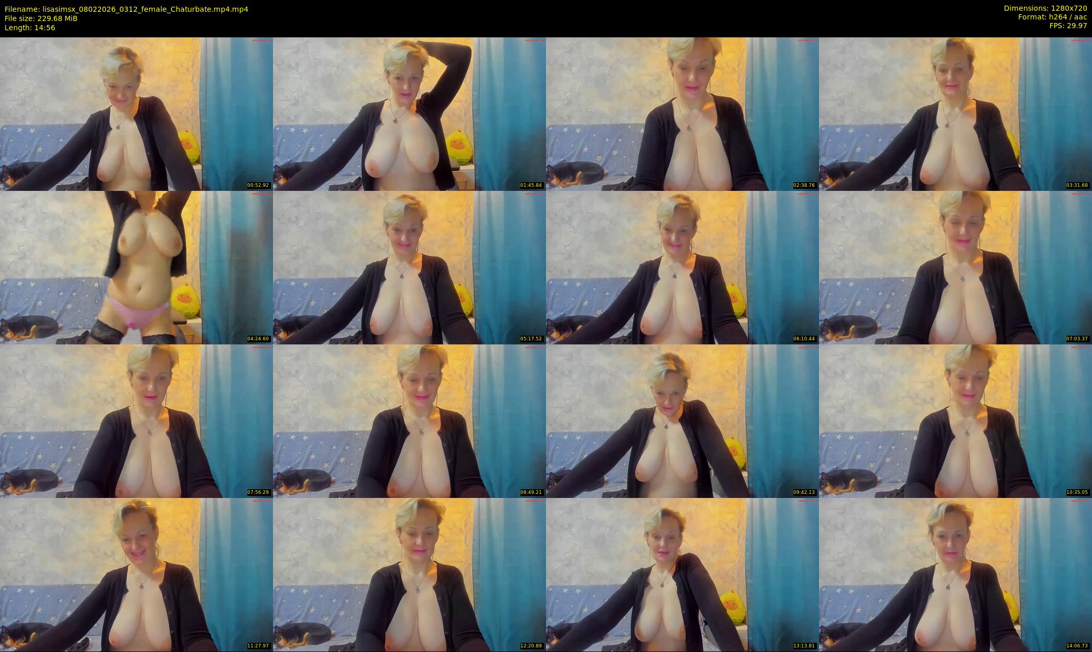 lisasimsx — 15 minute Chaturbate female cam show recording, 720p, Feb 8, 2026