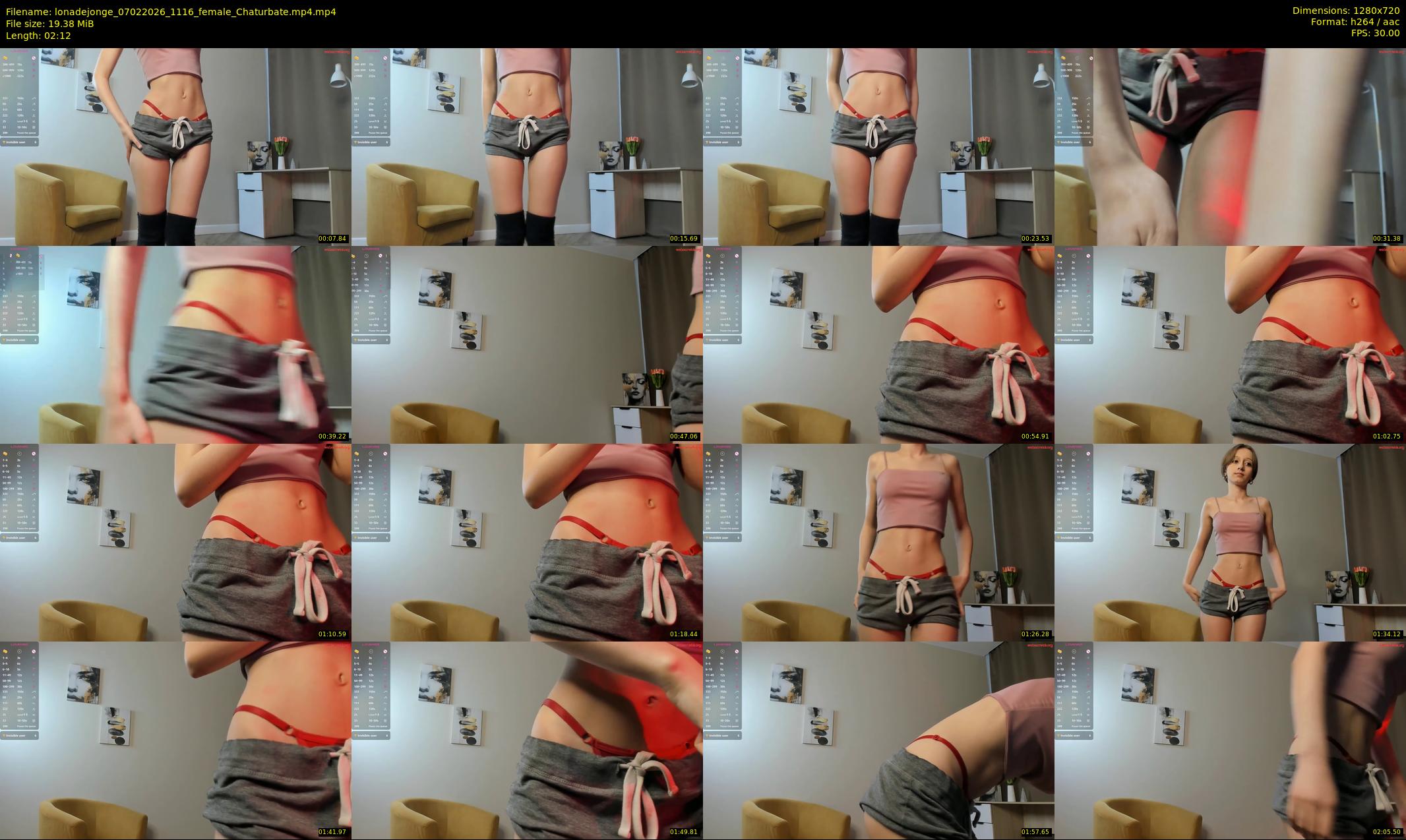 lonadejonge — 3 minute Chaturbate female cam show recording, 720p, Feb 7, 2026