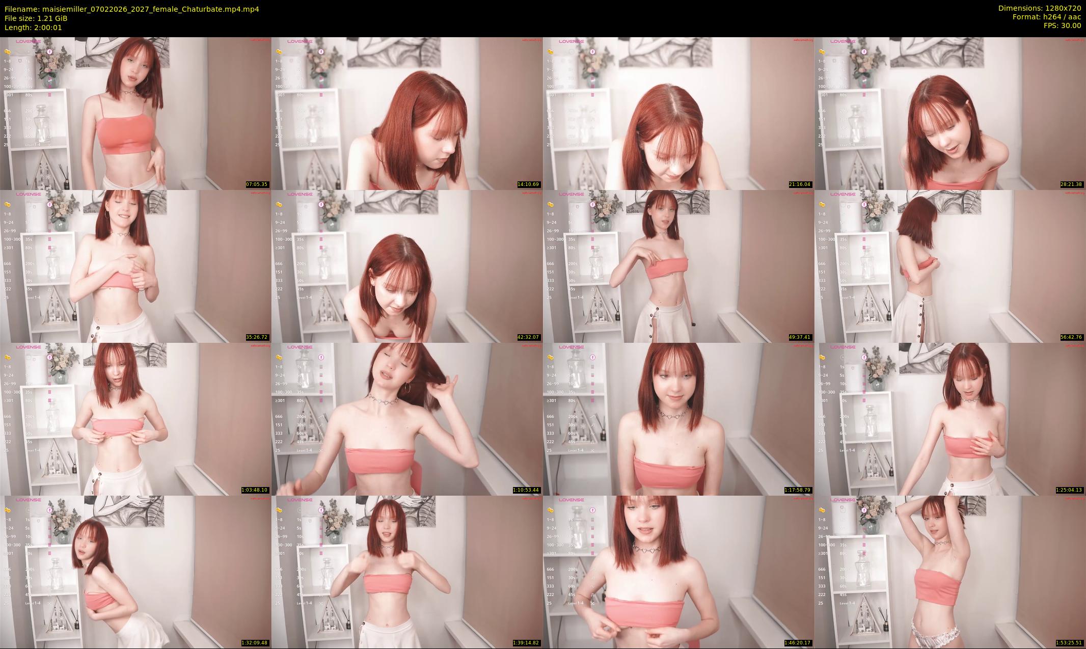maisiemiller — 121 minute Chaturbate female cam show recording, 720p, Feb 7, 2026