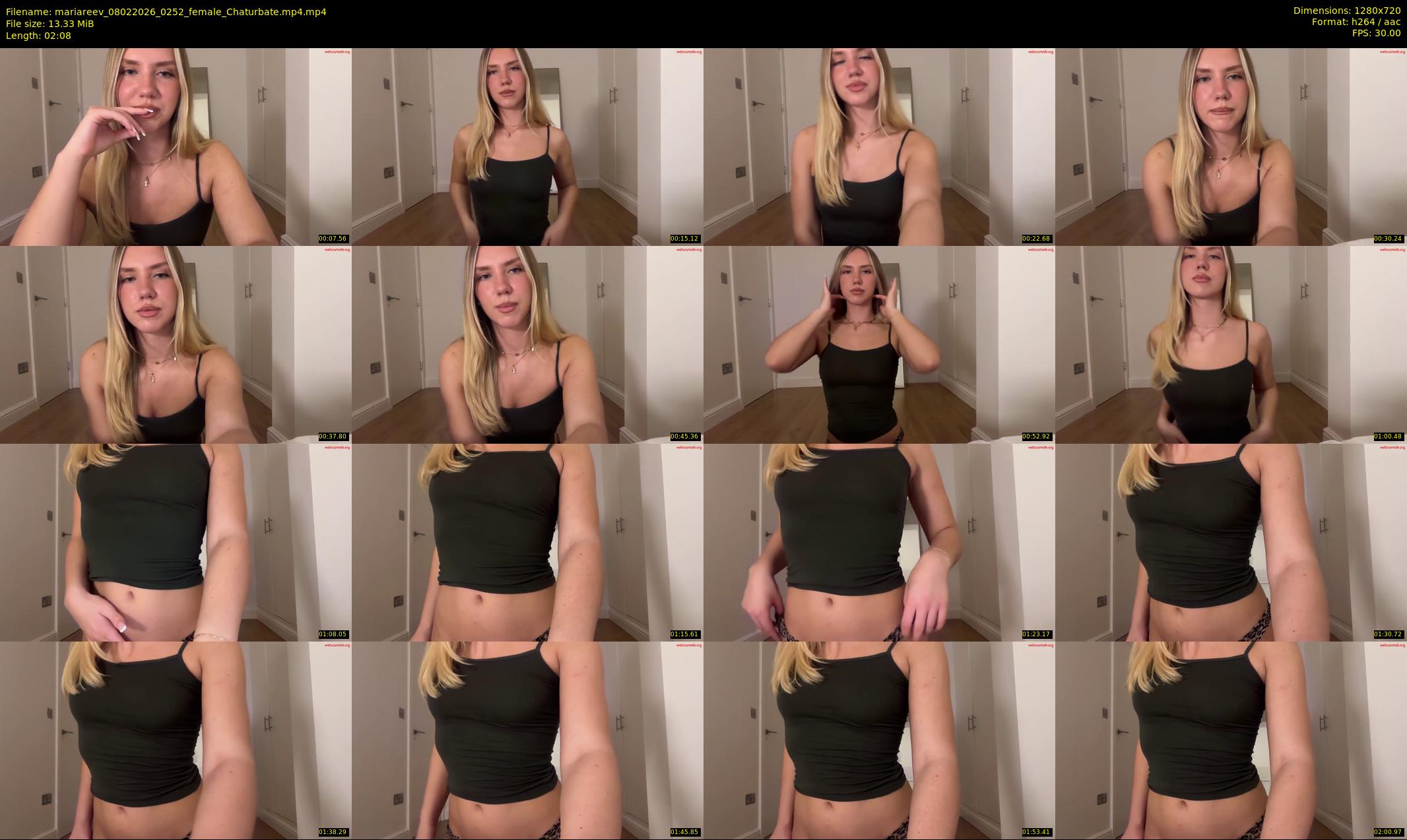 mariareev — 3 minute Chaturbate female cam show recording, 720p, Feb 8, 2026