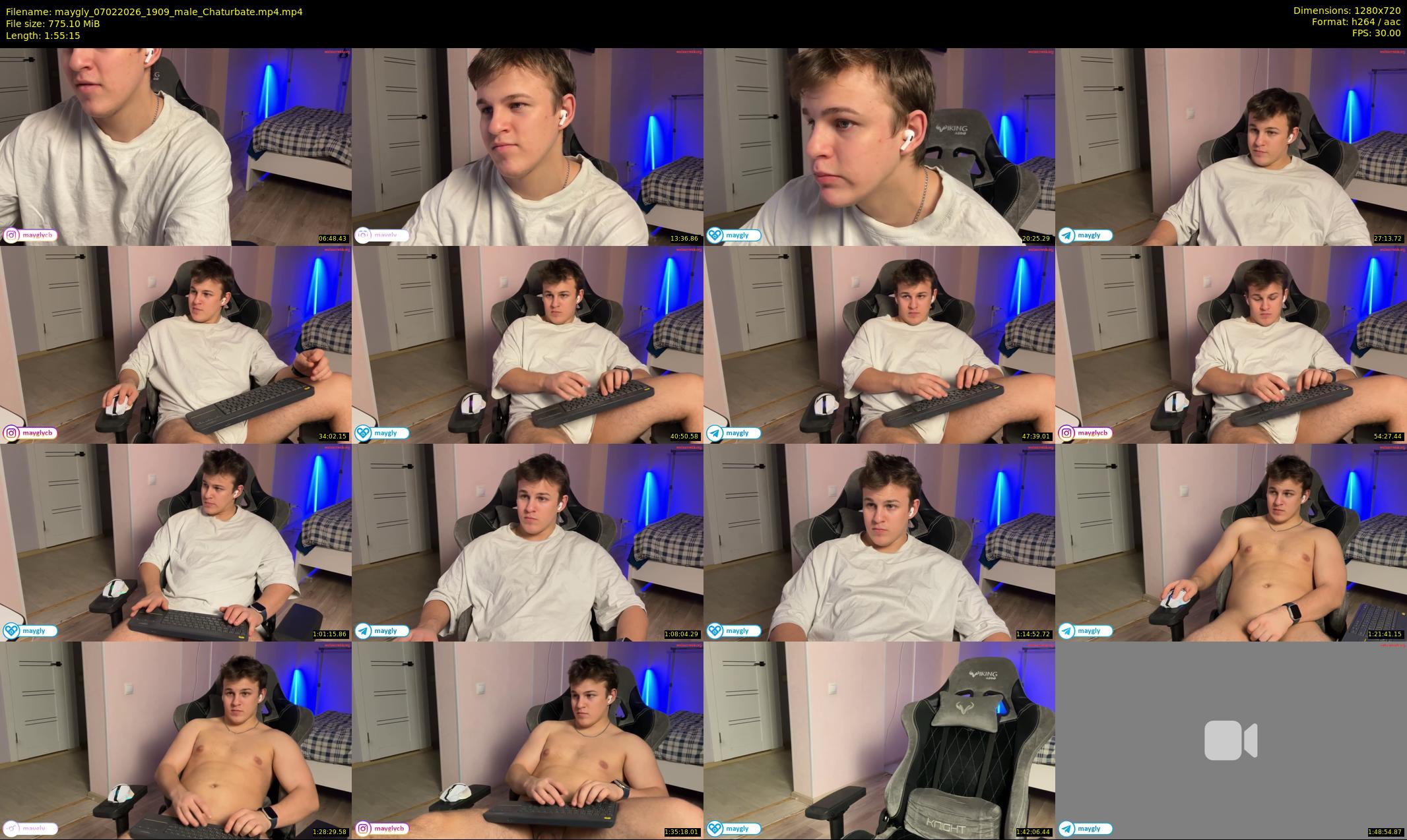 maygly — 116 minute Chaturbate male cam show recording, 720p, Feb 7, 2026