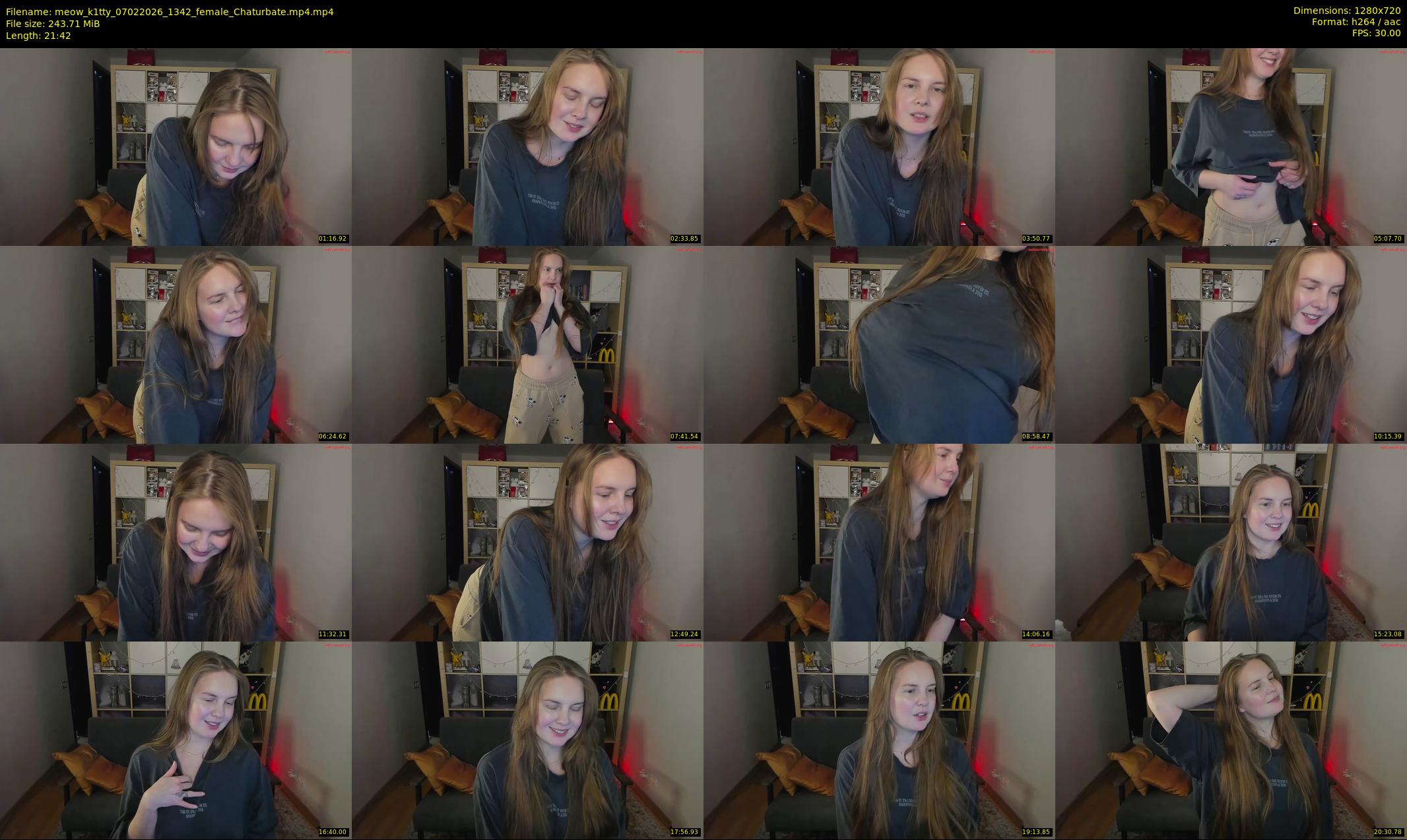 meow_k1tty — 22 minute Chaturbate female cam show recording, 720p, Feb 7, 2026