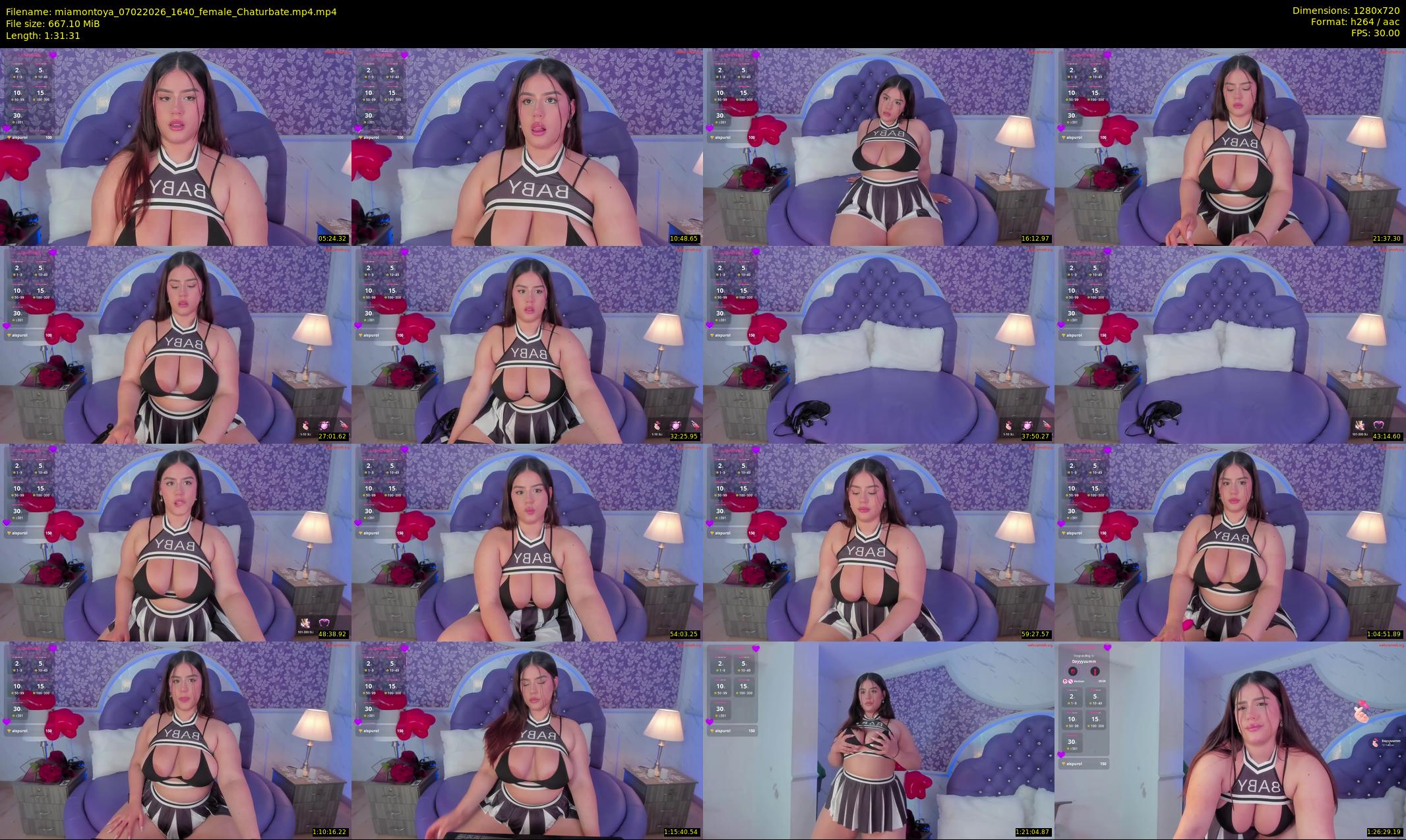 miamontoya — 92 minute Chaturbate female cam show recording, 720p, Feb 7, 2026