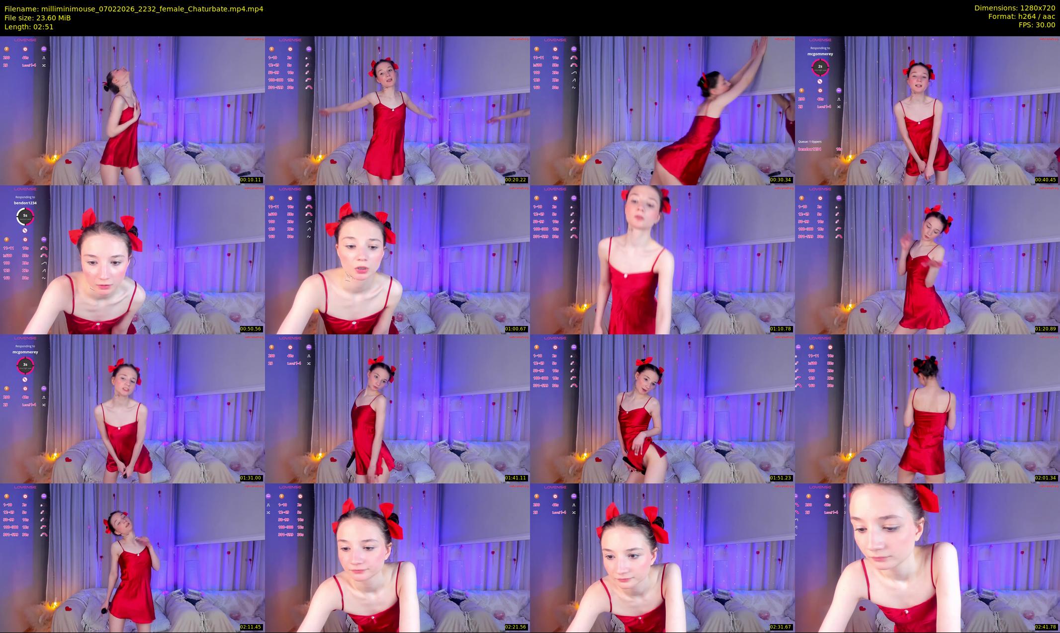 milliminimouse — 3 minute Chaturbate female cam show recording, 720p, Feb 7, 2026