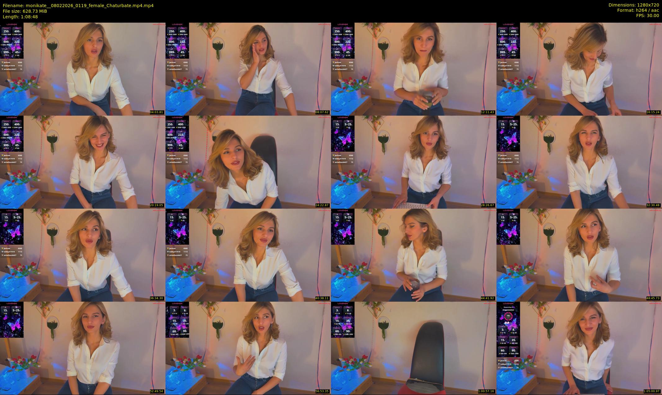 monikate_ — 69 minute Chaturbate couple cam show recording, 720p, Feb 8, 2026