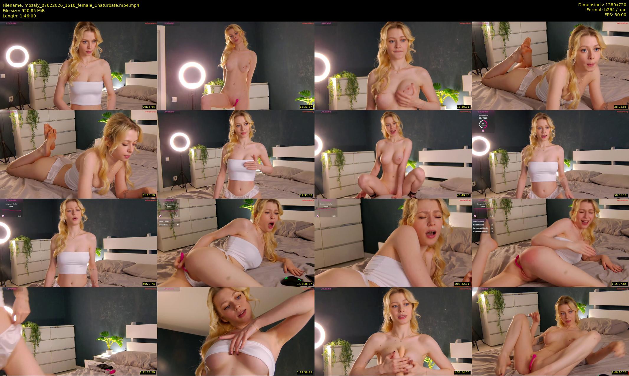 mozaly — 106 minute Chaturbate female cam show recording, 720p, Feb 7, 2026