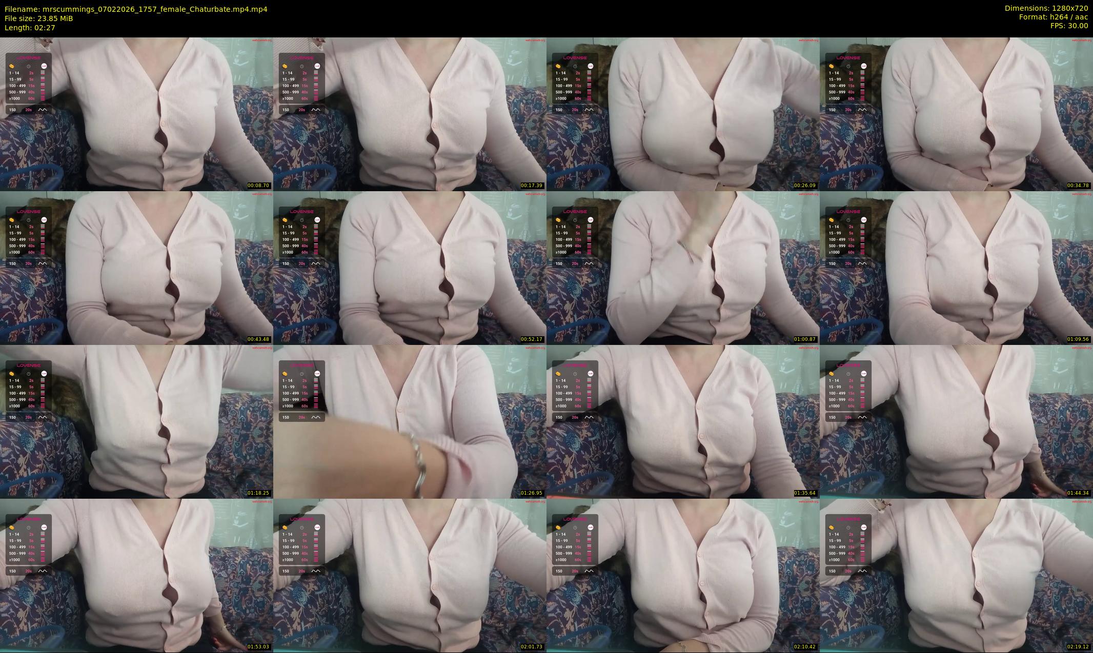 mrscummings — 3 minute Chaturbate female cam show recording, 720p, Feb 7, 2026