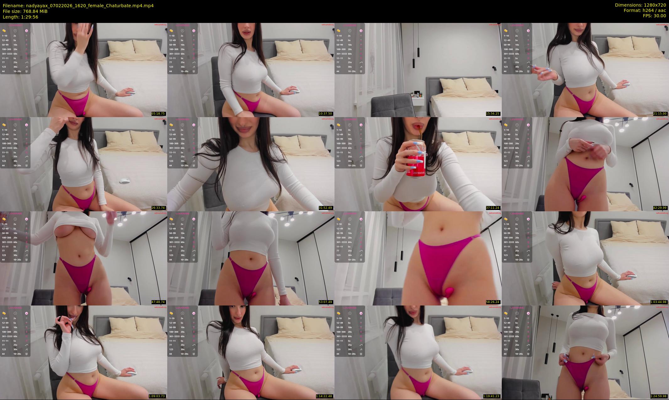 nadyayax — 90 minute Chaturbate female cam show recording, 720p, Feb 7, 2026
