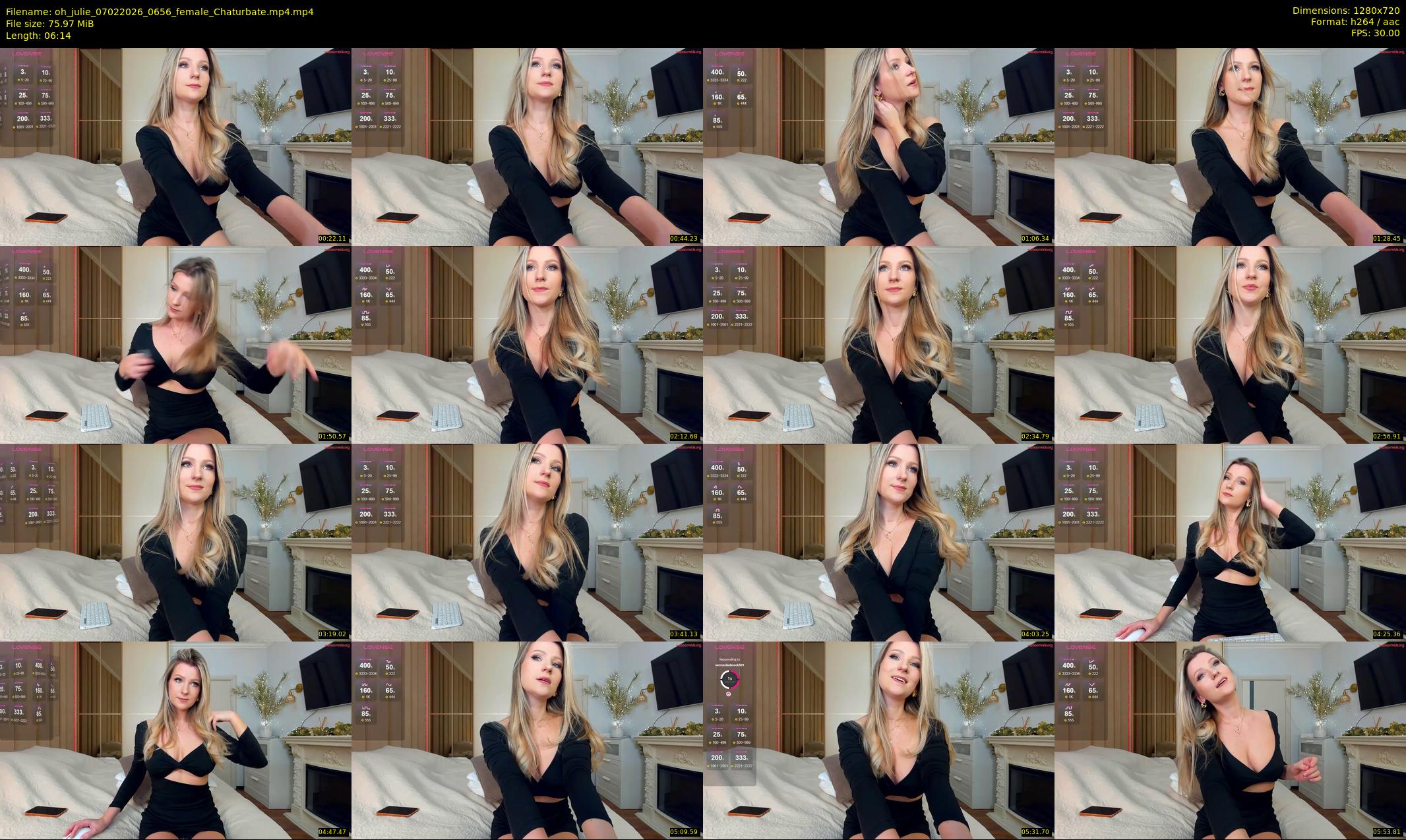 oh_julie — 7 minute Chaturbate female cam show recording, 720p, Feb 7, 2026