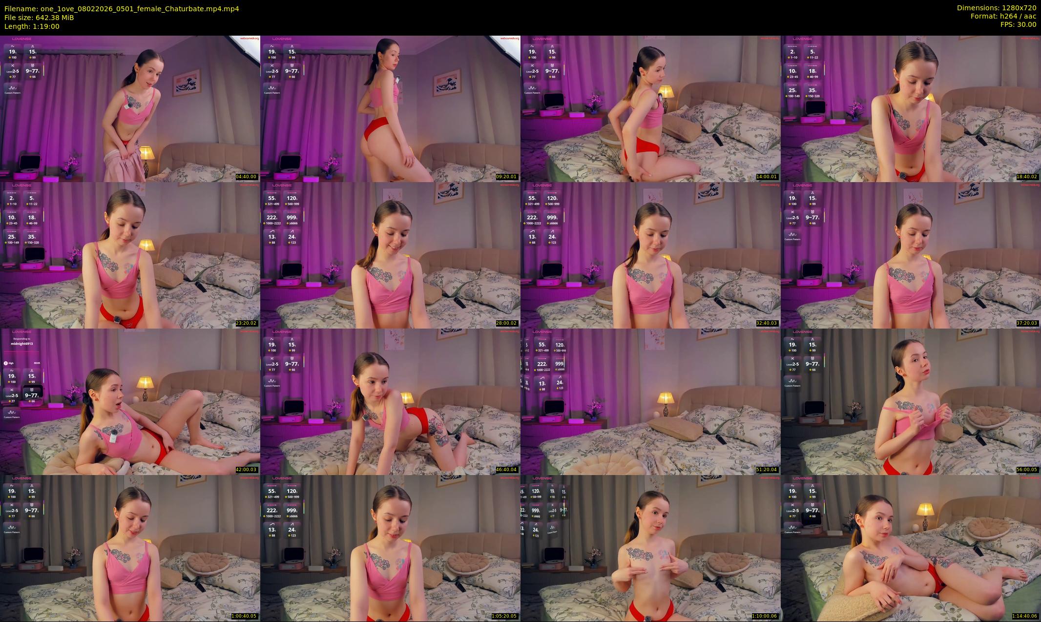 one_1ove — 79 minute Chaturbate female cam show recording, 720p, Feb 8, 2026
