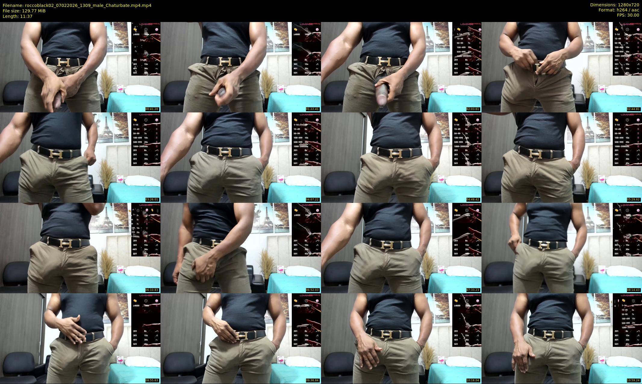 roccoblack02 — 12 minute Chaturbate male cam show recording, 720p, Feb 7, 2026