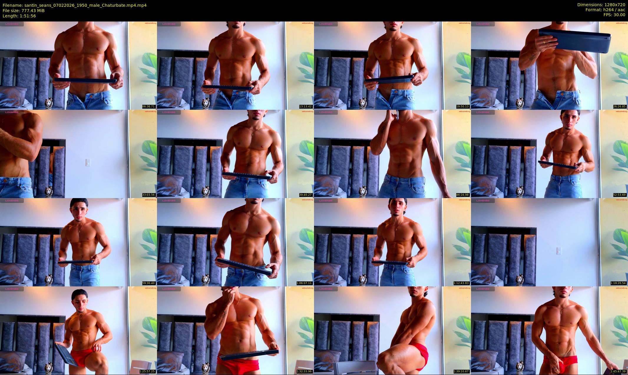 santin_seans — 112 minute Chaturbate male cam show recording, 720p, Feb 7, 2026