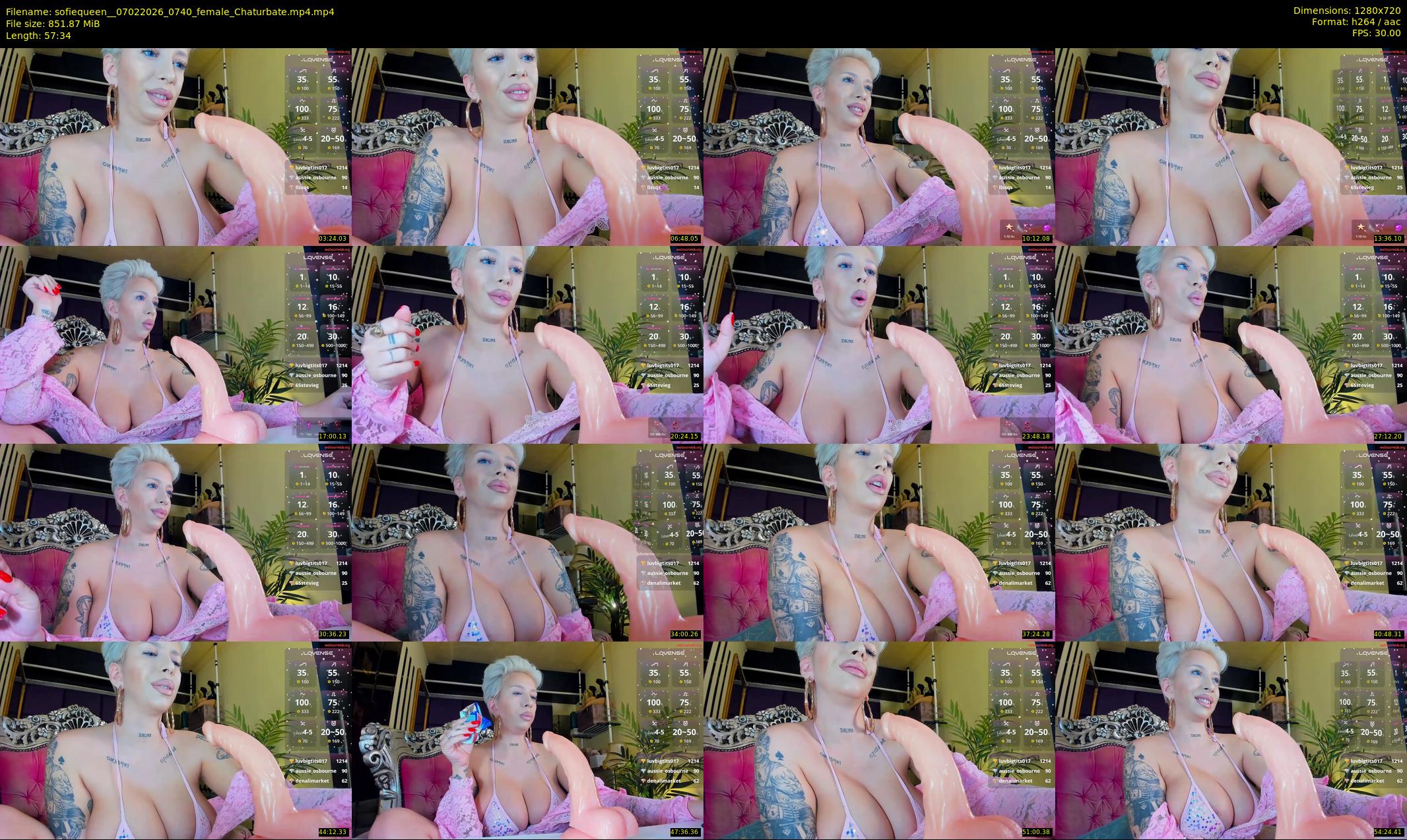 sofiequeen_ — 58 minute Chaturbate female cam show recording, 720p, Feb 7, 2026