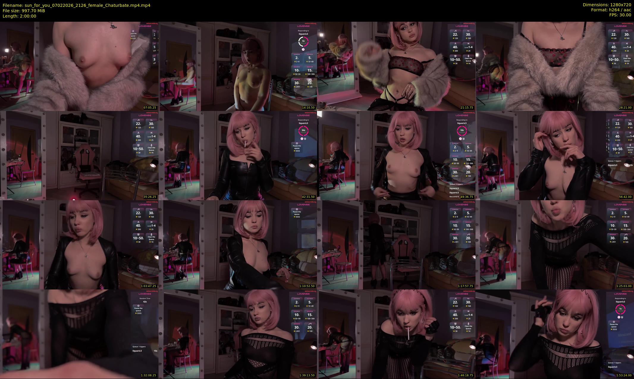 sun_for_you — 120 minute Chaturbate female cam show recording, 720p, Feb 7, 2026