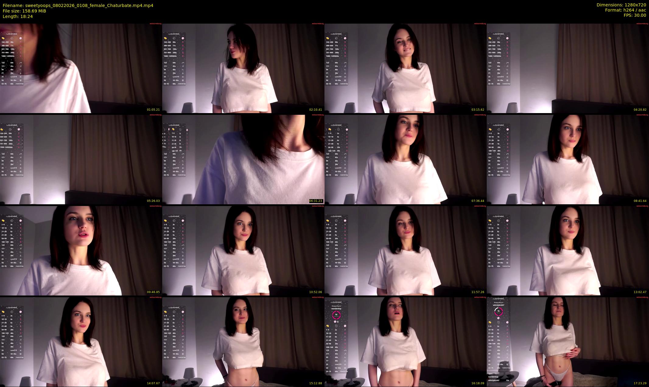 sweetyoops — 19 minute Chaturbate female cam show recording, 720p, Feb 8, 2026