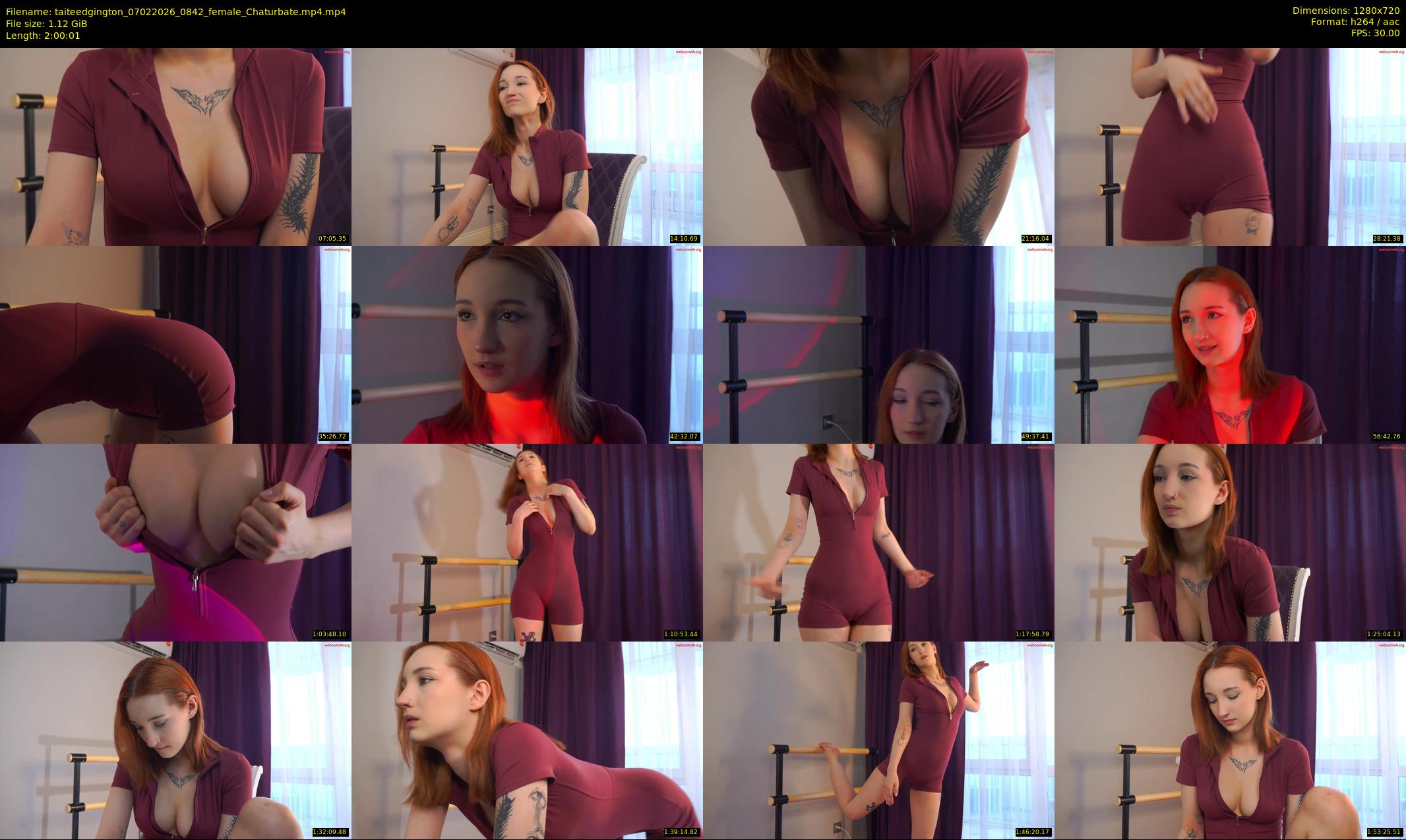 taiteedgington — 121 minute Chaturbate female cam show recording, 720p, Feb 7, 2026