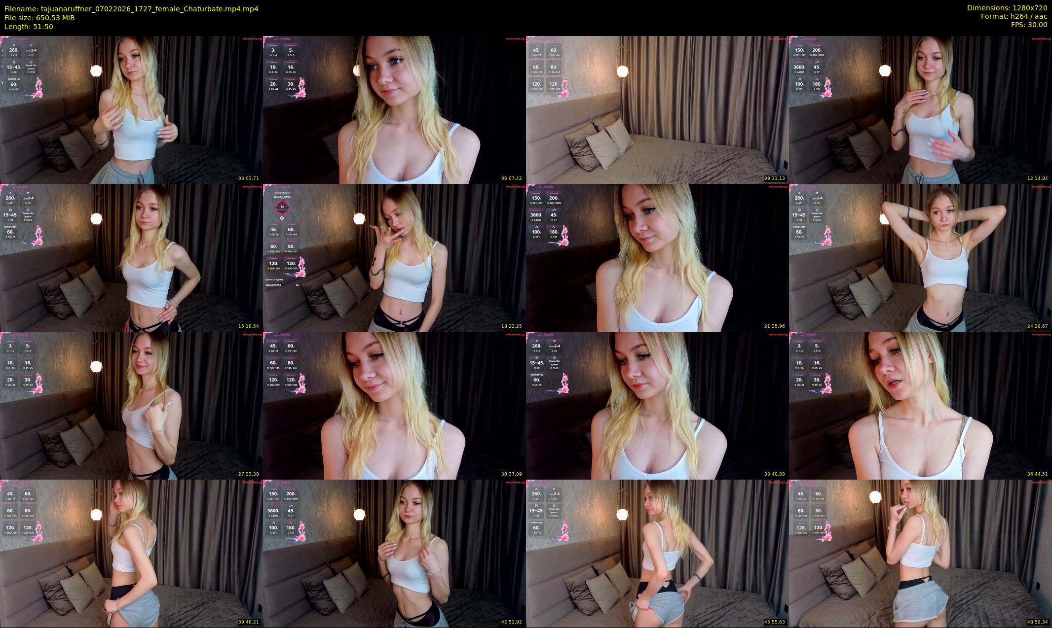 tajuanaruffner — 52 minute Chaturbate female cam show recording, 720p, Feb 7, 2026
