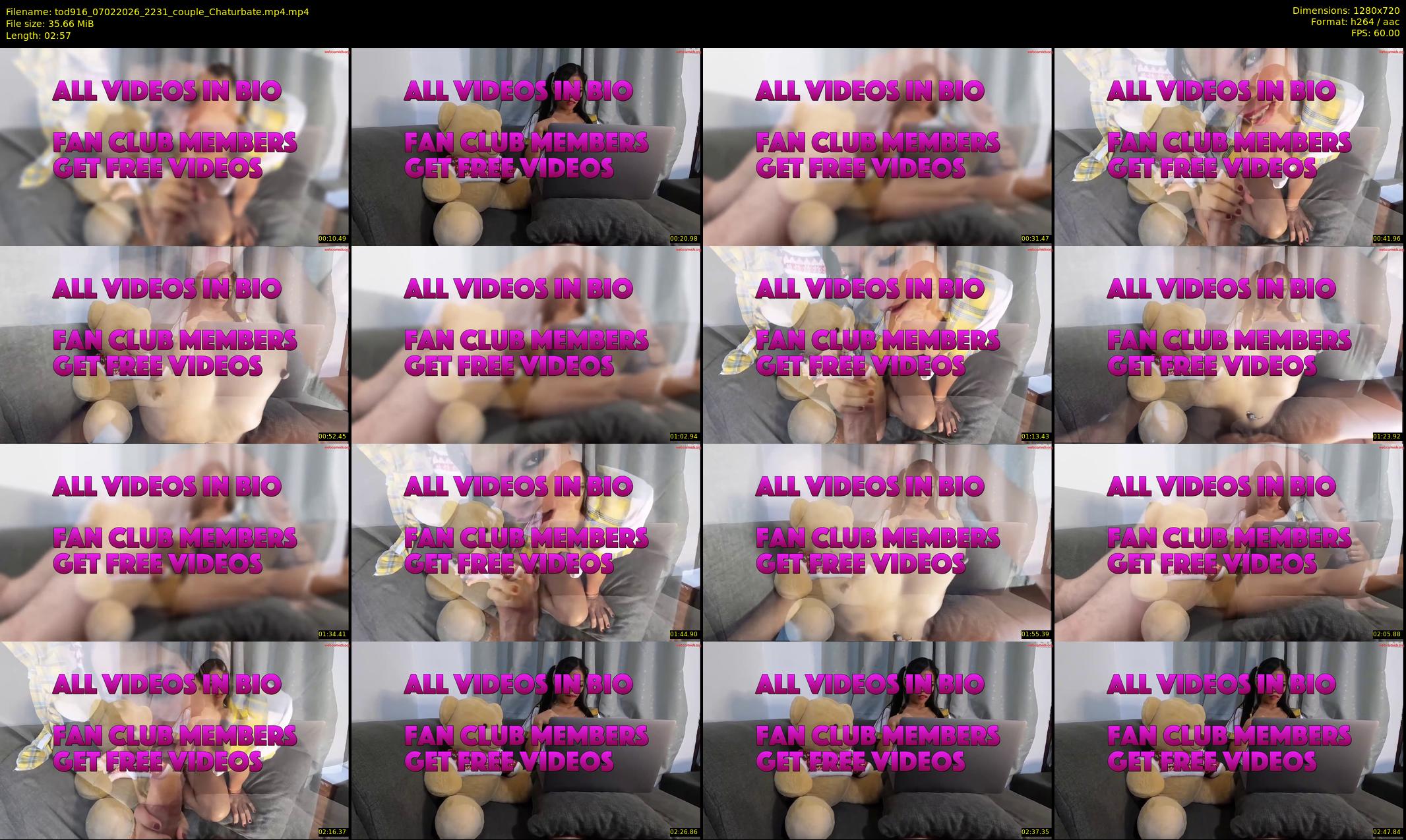 tod916 — 3 minute Chaturbate couple cam show recording, 720p, Feb 7, 2026
