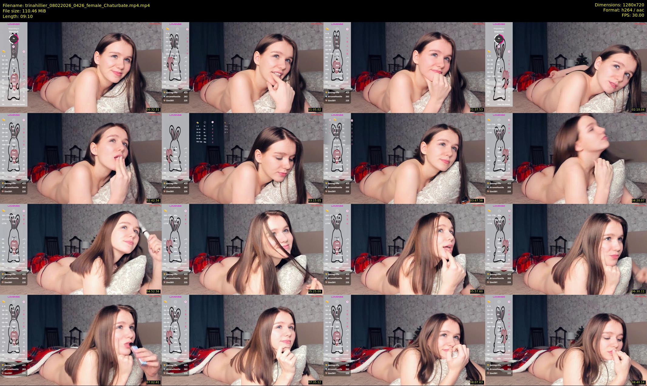 trinahillier — 10 minute Chaturbate female cam show recording, 720p, Feb 8, 2026