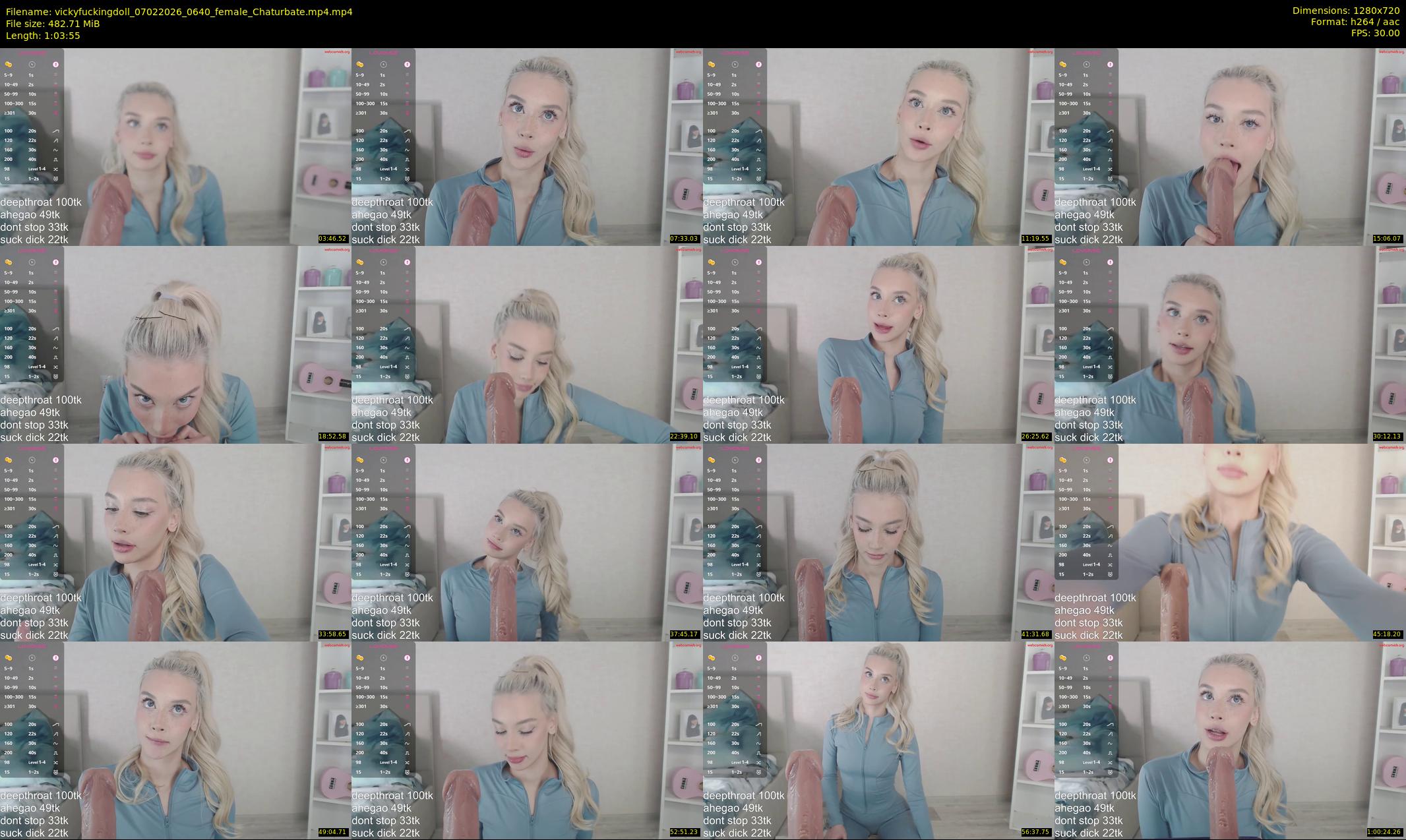 vickyfuckingdoll — 64 minute Chaturbate female cam show recording, 720p, Feb 7, 2026