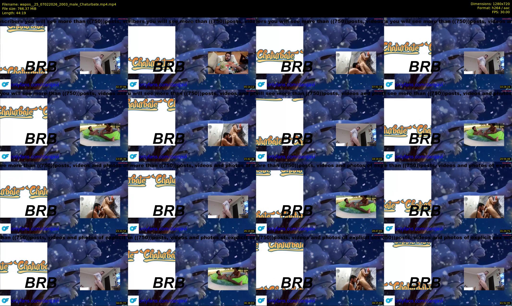 wapos__25 — 45 minute Chaturbate male cam show recording, 720p, Feb 7, 2026