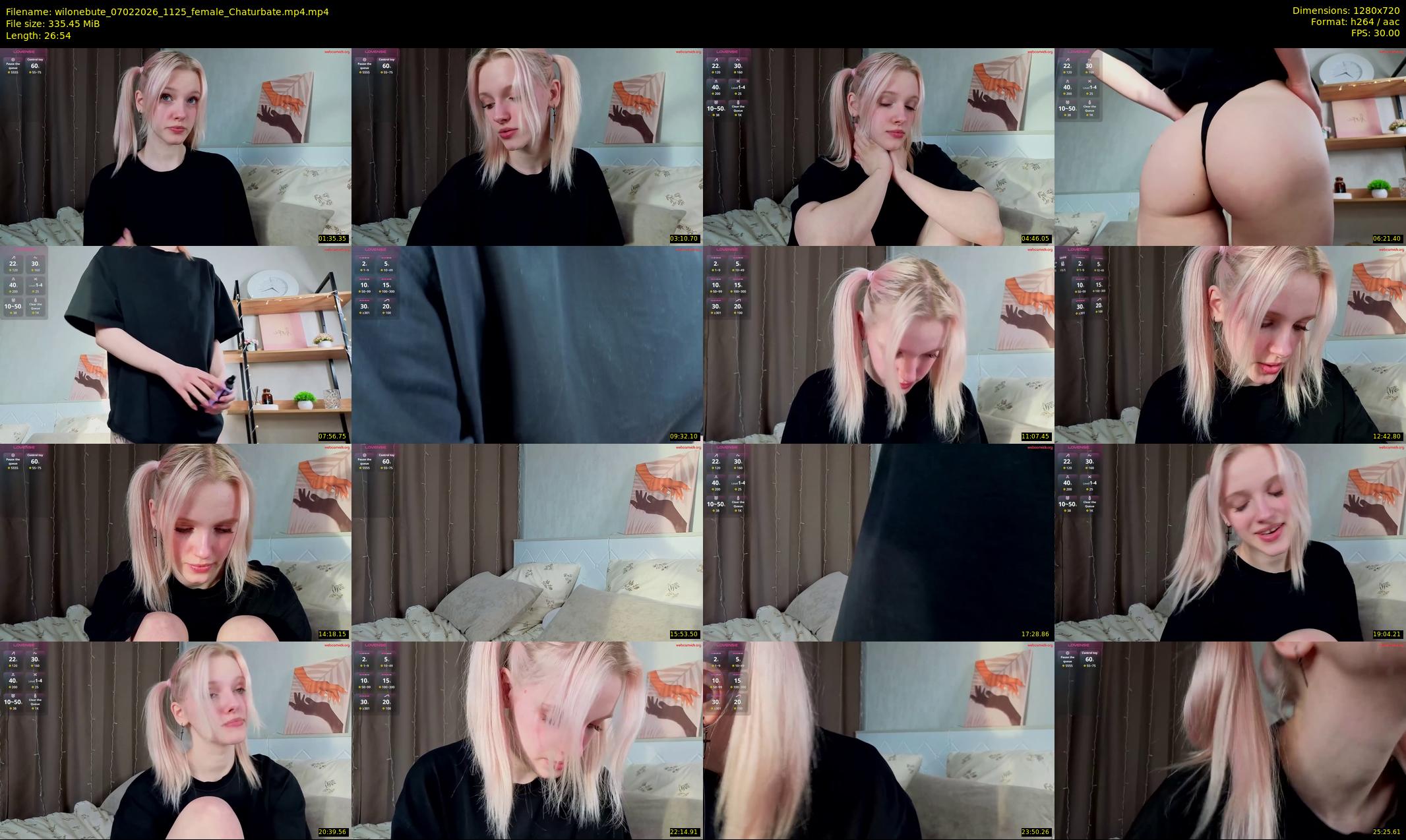 wilonebute — 27 minute Chaturbate female cam show recording, 720p, Feb 7, 2026