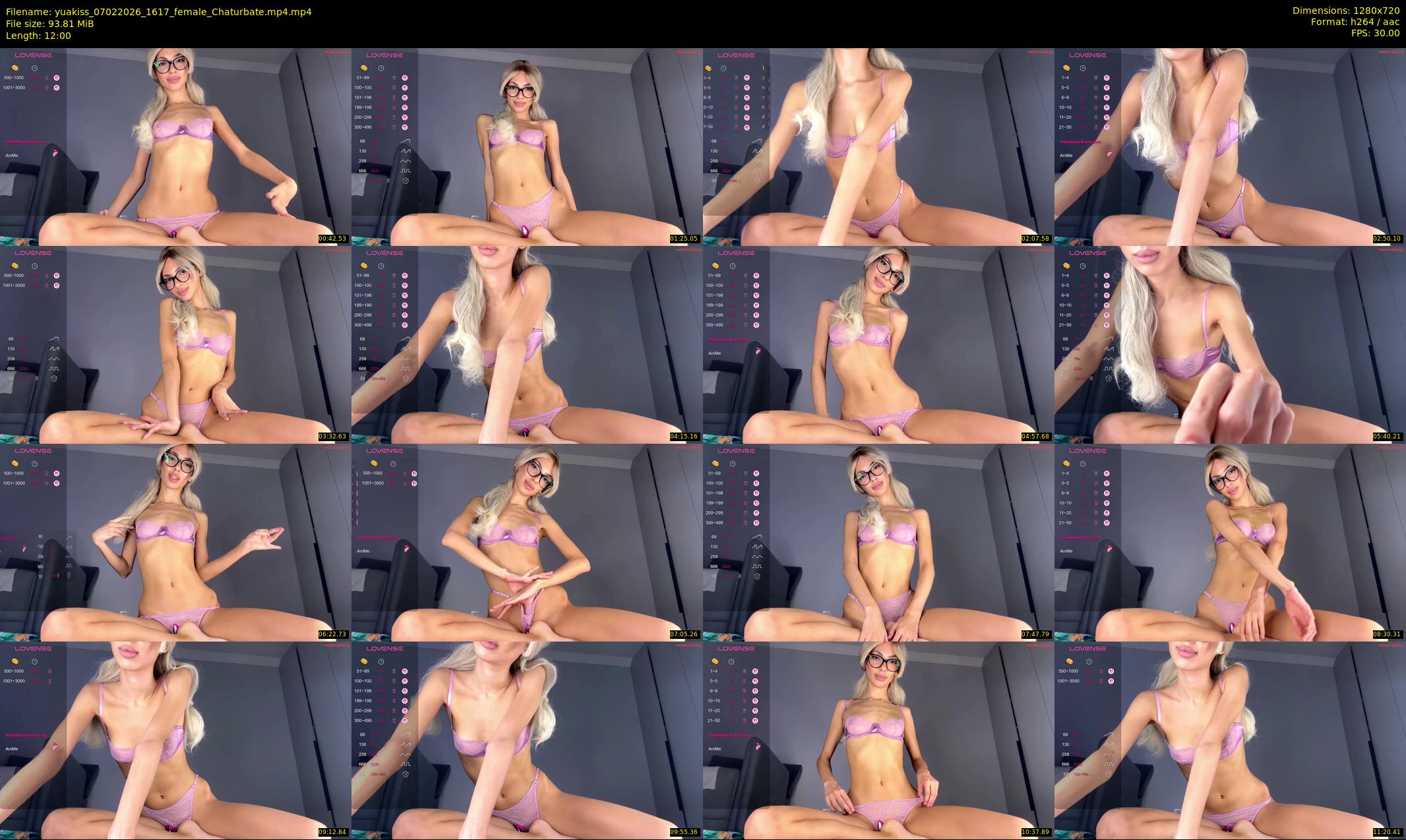 yuakiss — 12 minute Chaturbate female cam show recording, 720p, Feb 7, 2026