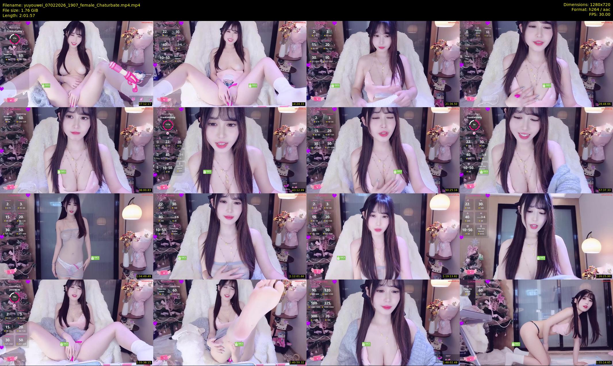 yuyouwei — 122 minute Chaturbate female cam show recording, 720p, Feb 7, 2026