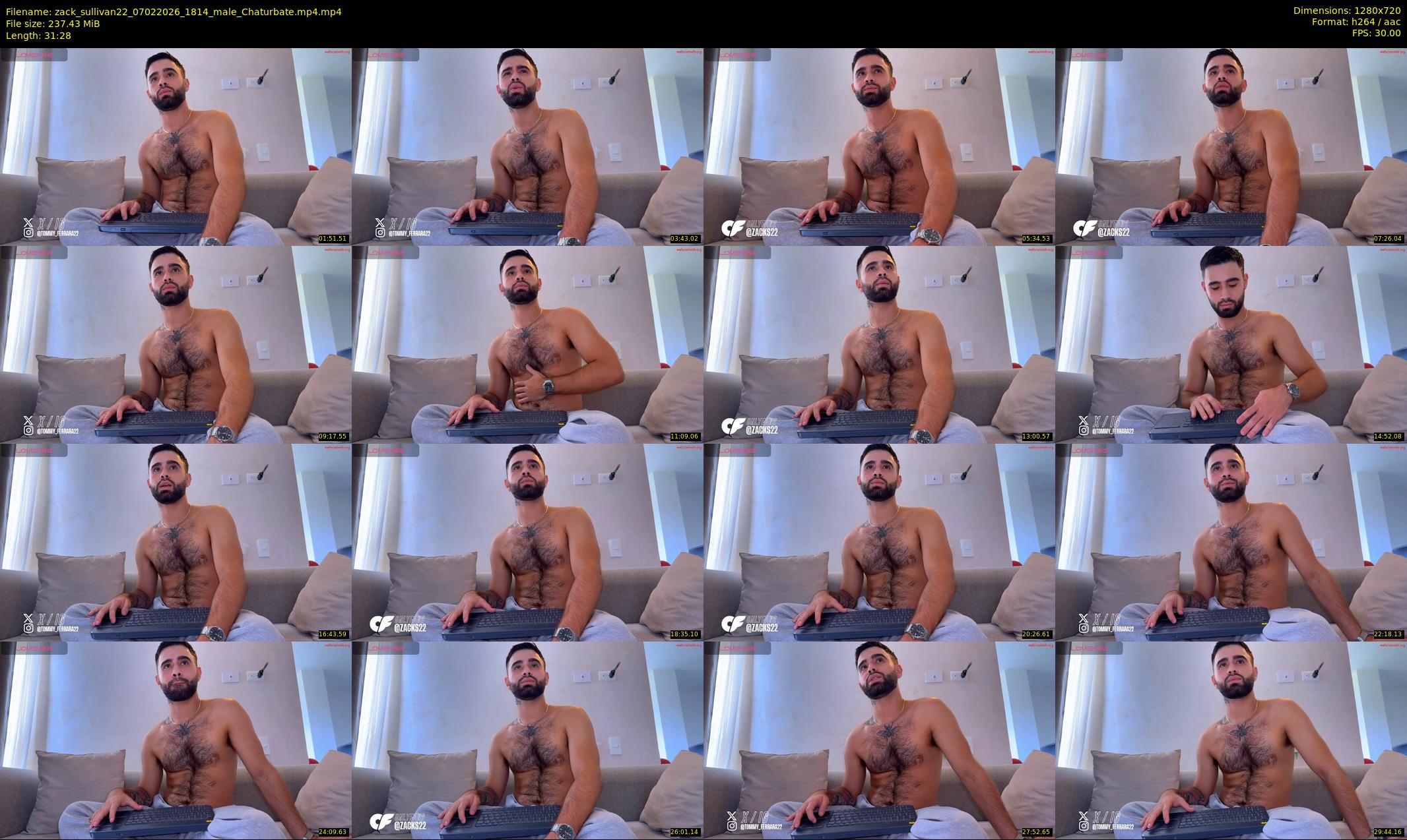zack_sullivan22 — 32 minute Chaturbate male cam show recording, 720p, Feb 7, 2026