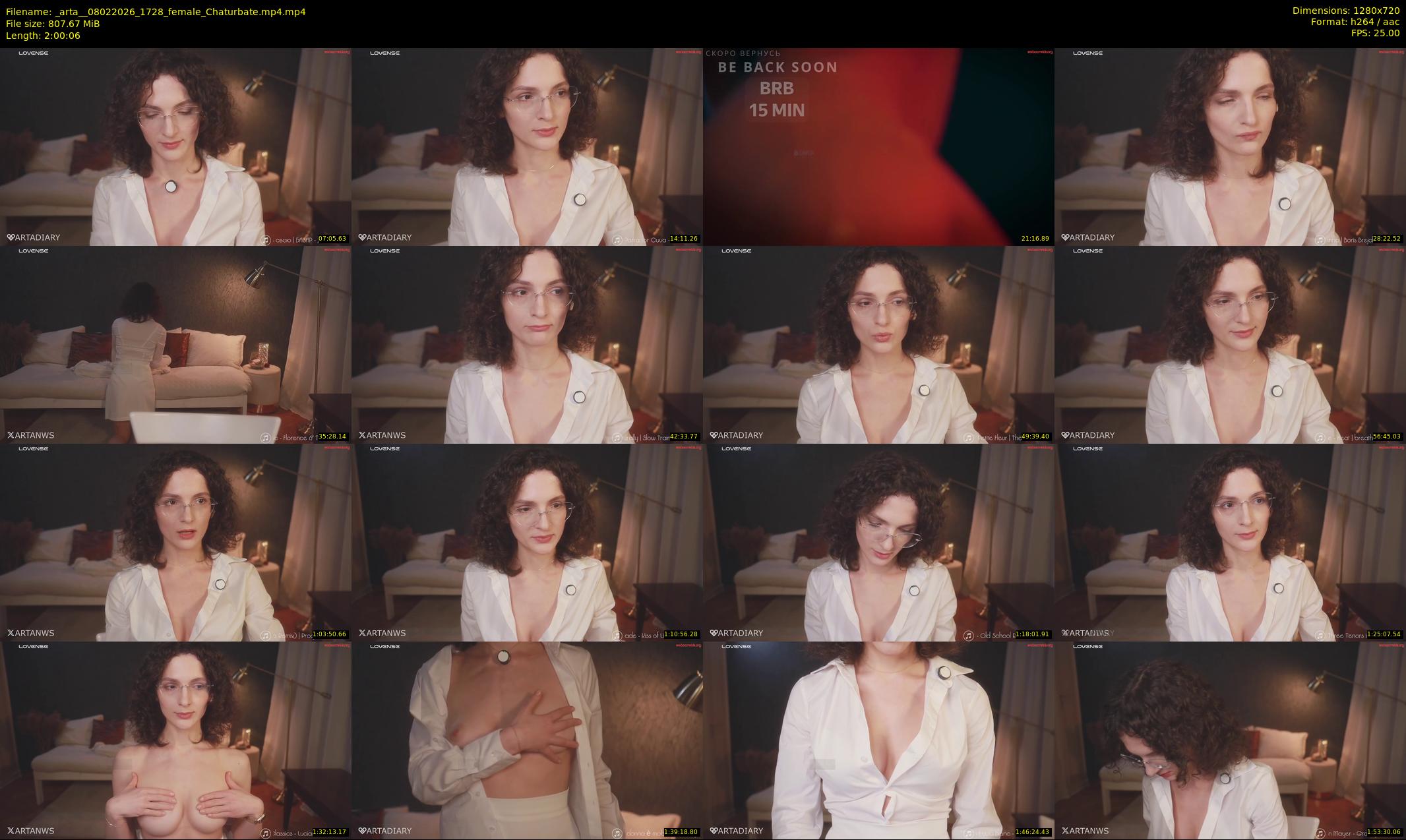 _arta_ — 121 minute Chaturbate female cam show recording, 720p, Feb 8, 2026