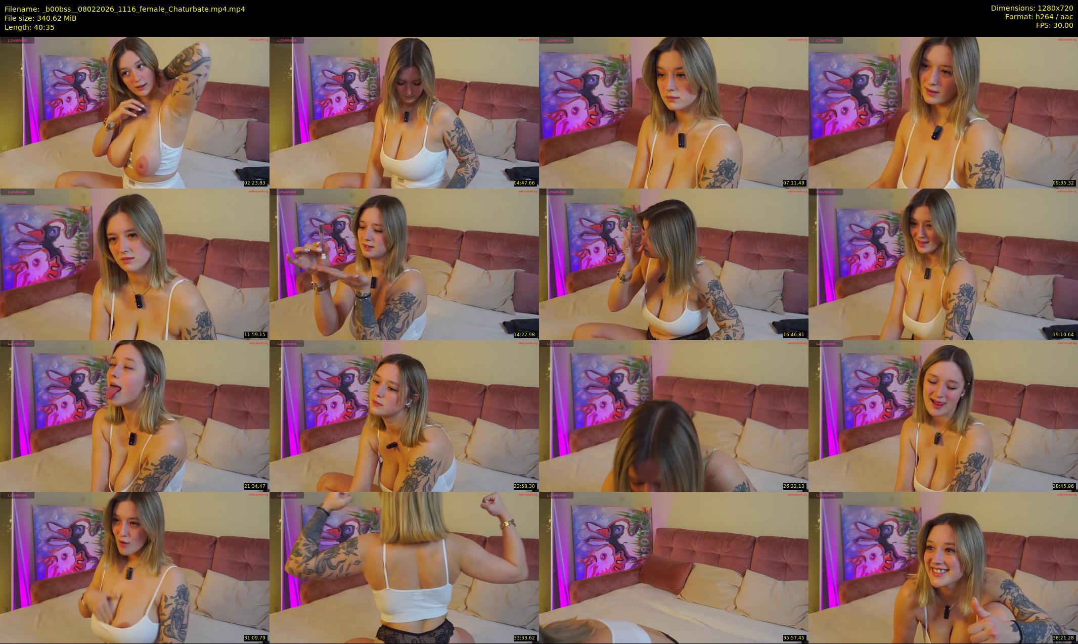 _b00bss_ — 41 minute Chaturbate female cam show recording, 720p, Feb 8, 2026