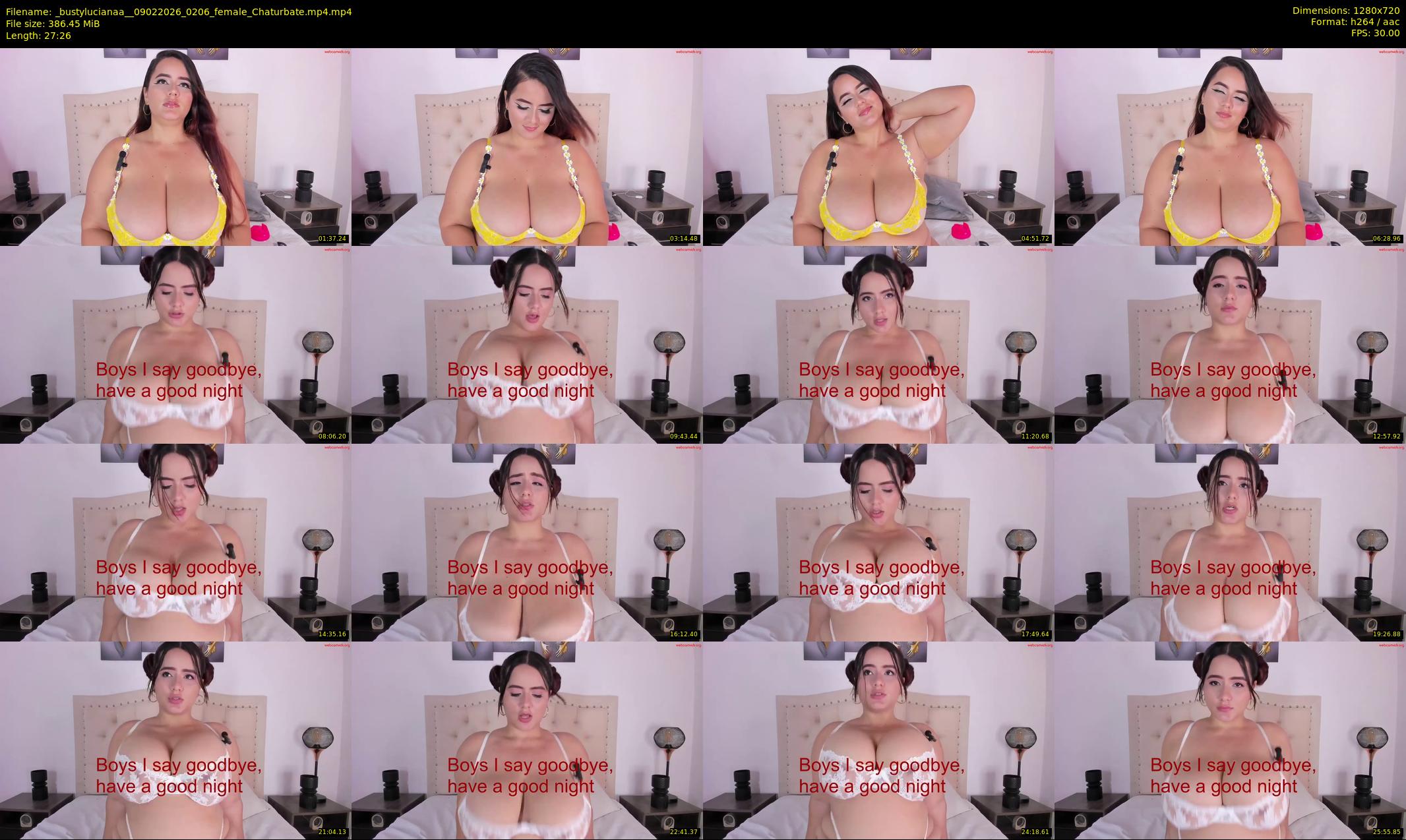 _bustylucianaa_ — 28 minute Chaturbate female cam show recording, 720p, Feb 9, 2026