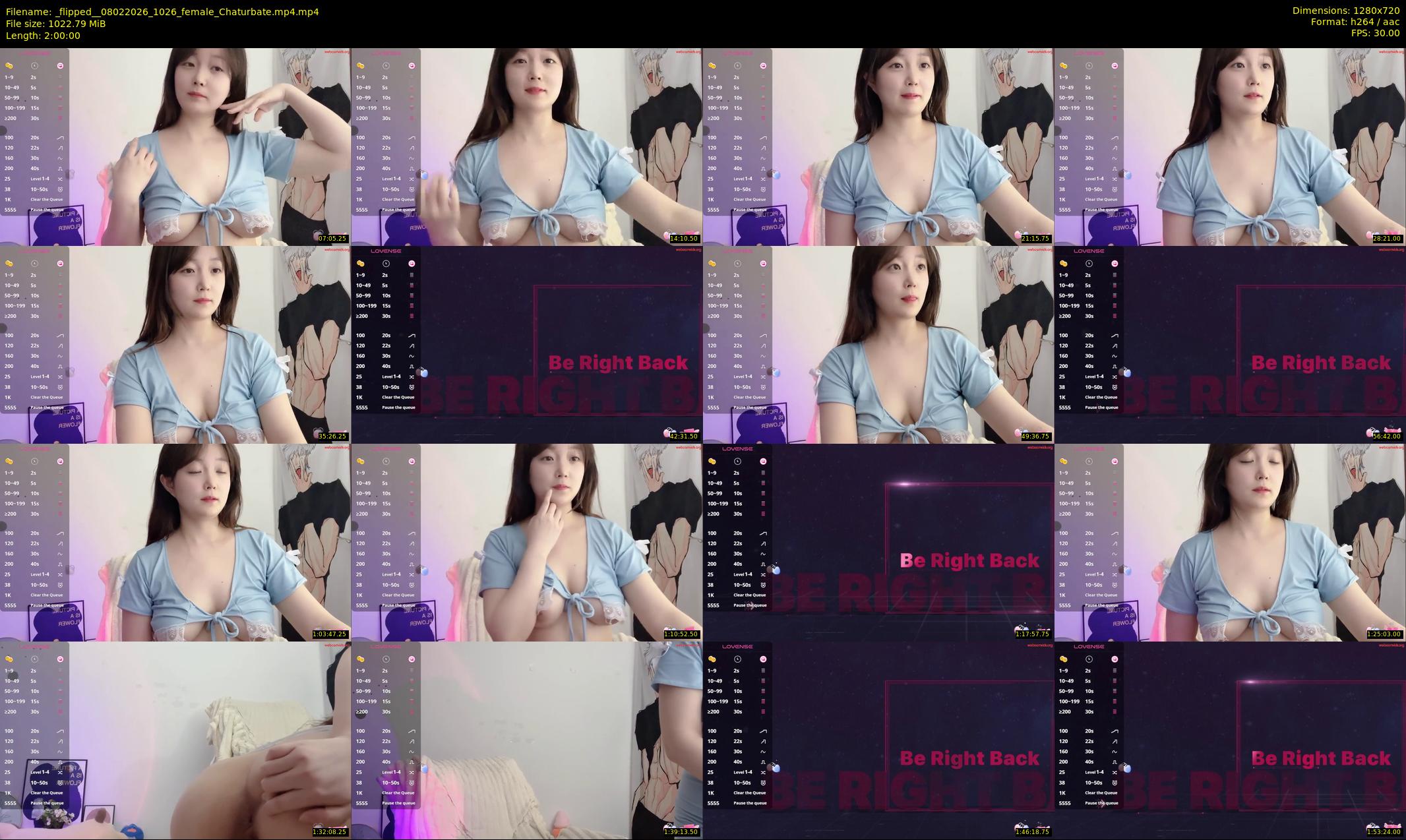 _flipped_ — 120 minute Chaturbate female cam show recording, 720p, Feb 8, 2026