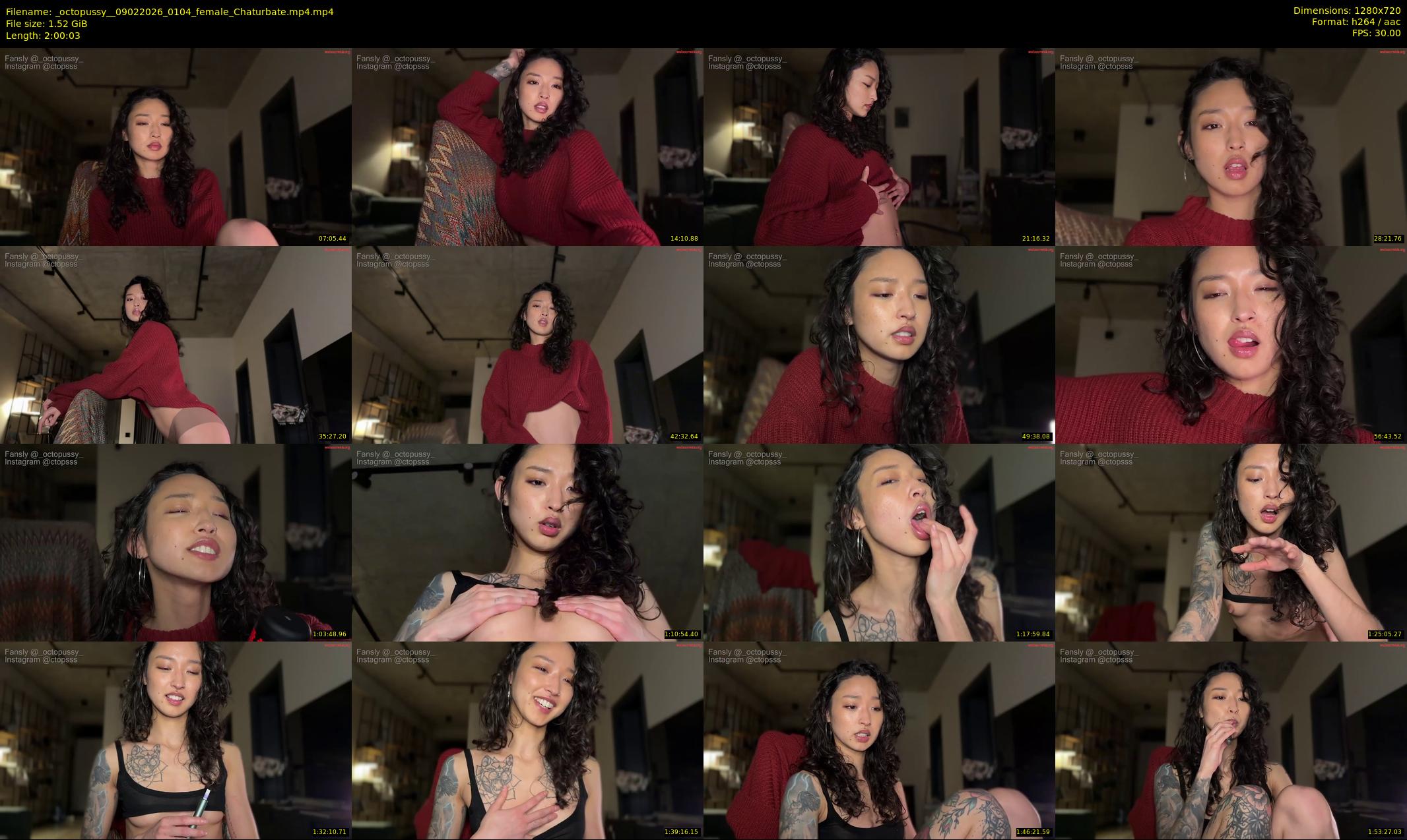 _octopussy_ — 121 minute Chaturbate female cam show recording, 720p, Feb 9, 2026
