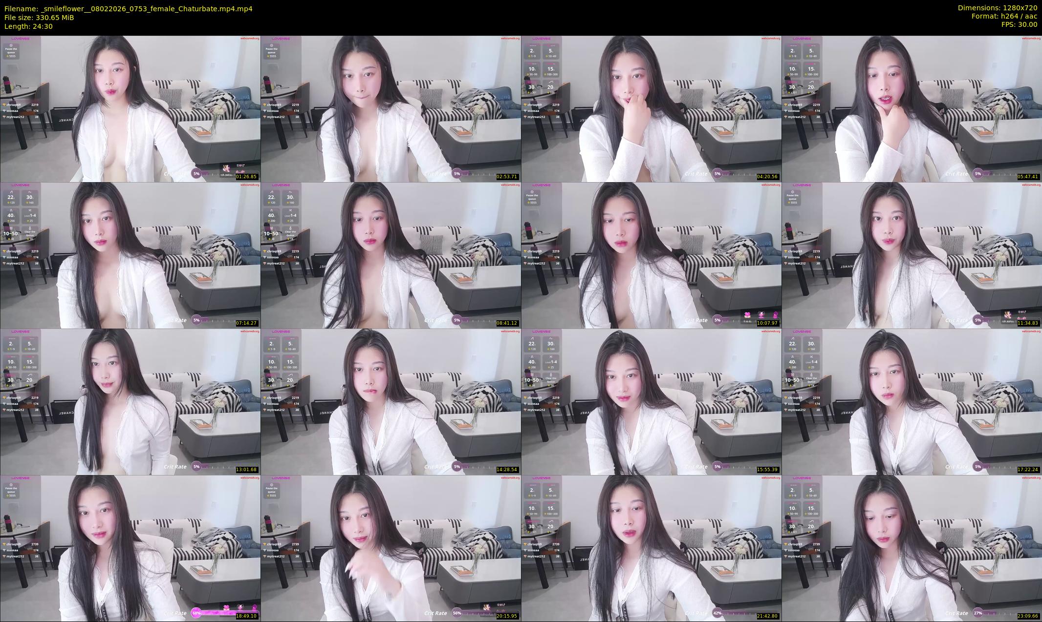 _smileflower_ — 25 minute Chaturbate female cam show recording, 720p, Feb 8, 2026
