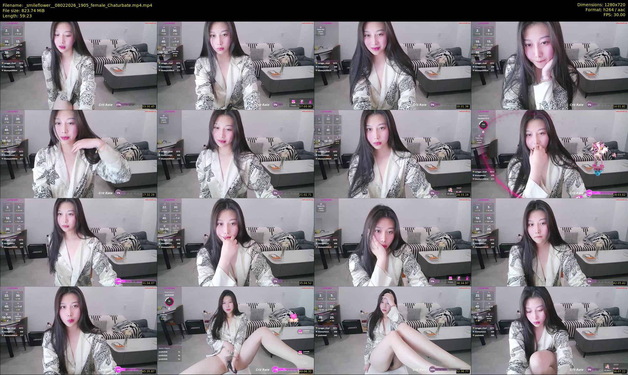 _smileflower_ — 60 minute Chaturbate female cam show recording, 720p, Feb 8, 2026