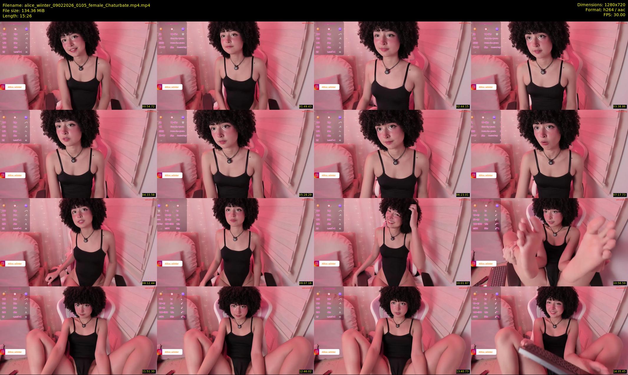 alice_wiinter — 16 minute Chaturbate female cam show recording, 720p, Feb 9, 2026