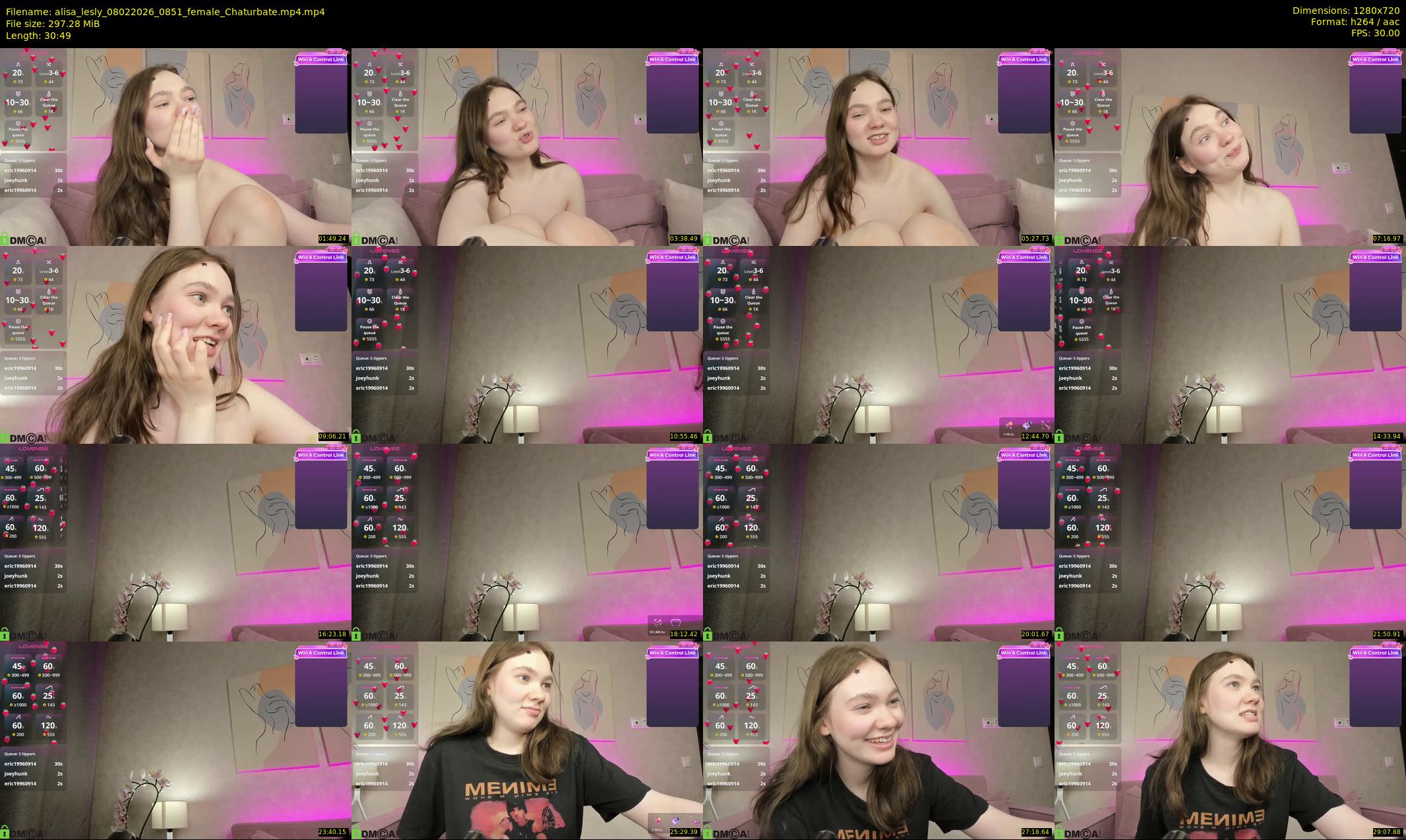 alisa_lesly — 31 minute Chaturbate female cam show recording, 720p, Feb 8, 2026