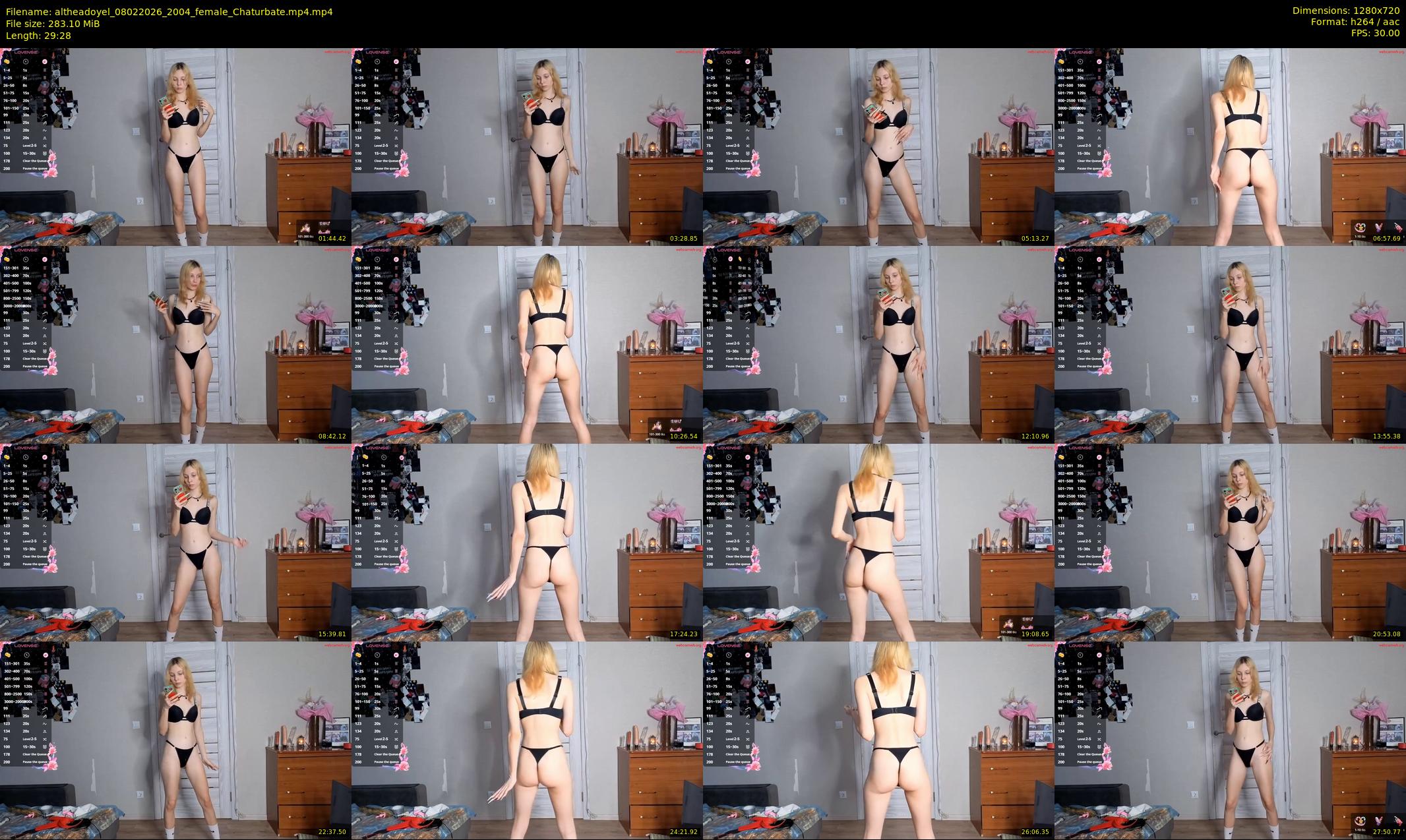 altheadoyel — 30 minute Chaturbate female cam show recording, 720p, Feb 8, 2026