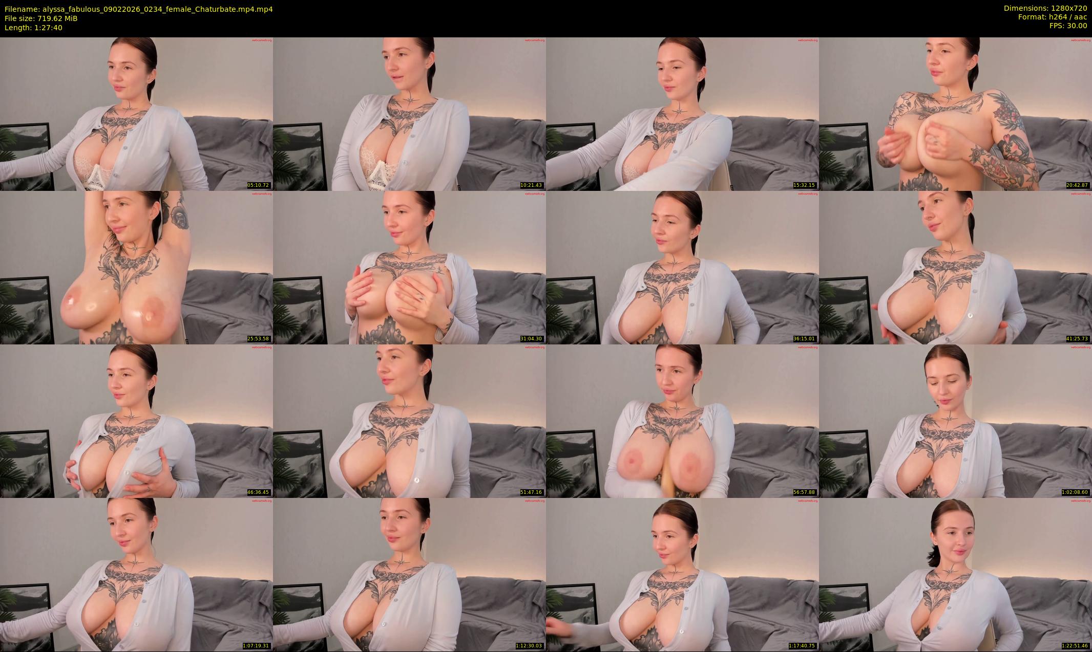 alyssa_fabulous — 88 minute Chaturbate female cam show recording, 720p, Feb 9, 2026