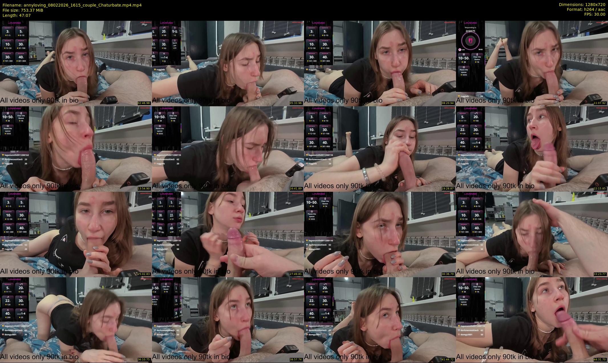 annyloving — 48 minute Chaturbate couple cam show recording, 720p, Feb 8, 2026
