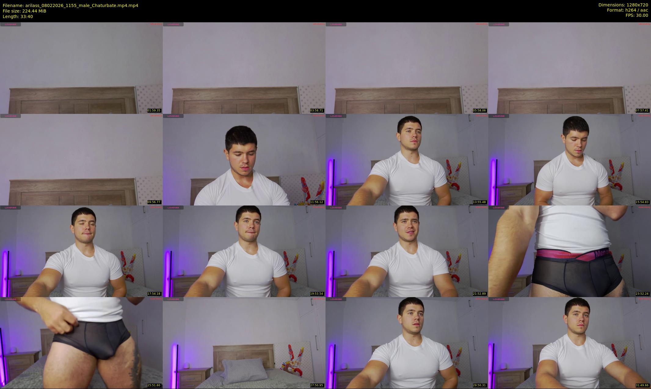 arilass — 34 minute Chaturbate male cam show recording, 720p, Feb 8, 2026