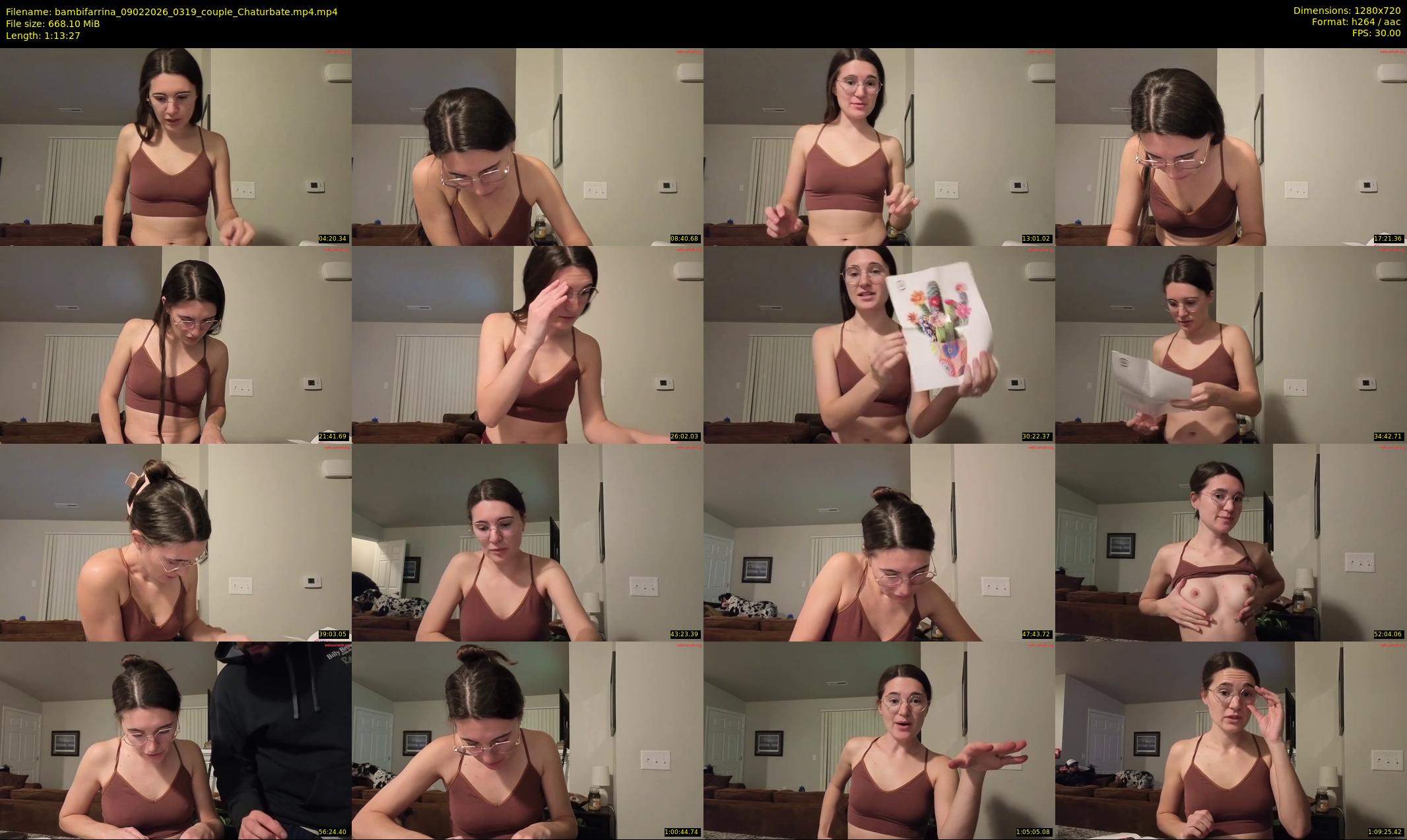 bambifarrina — 74 minute Chaturbate couple cam show recording, 720p, Feb 9, 2026