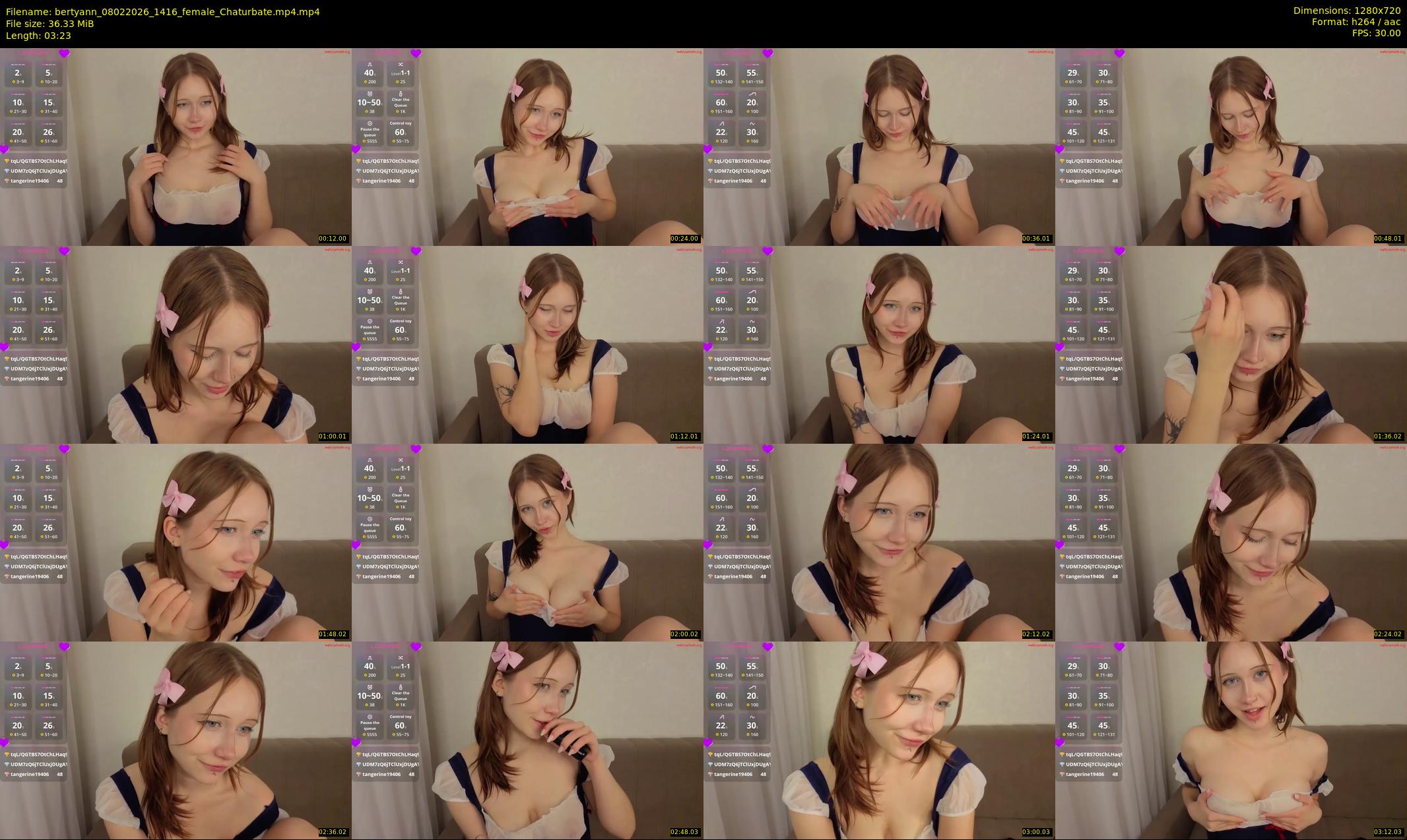 bertyann — 4 minute Chaturbate female cam show recording, 720p, Feb 8, 2026