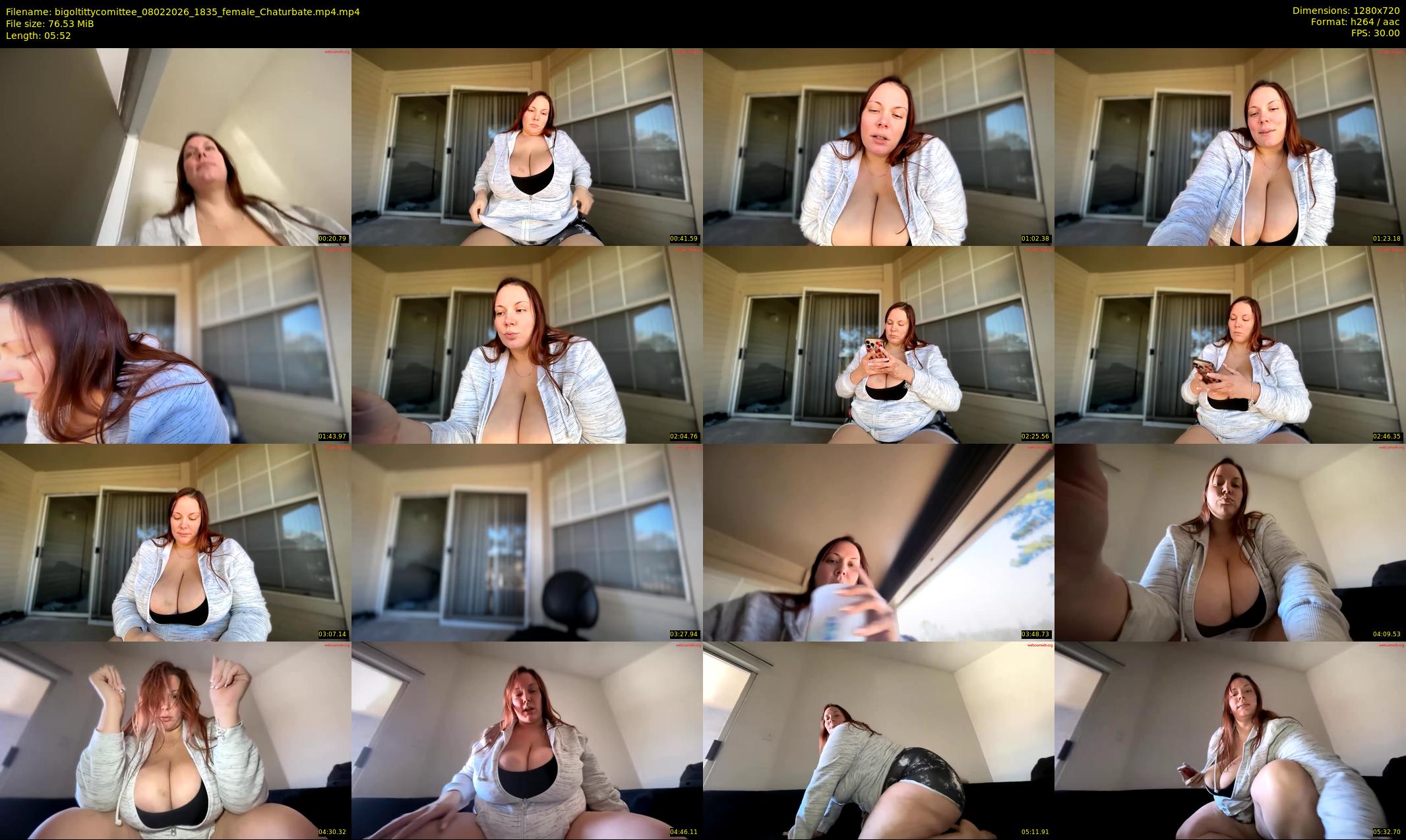 bigoltittycomittee — 6 minute Chaturbate female cam show recording, 720p, Feb 8, 2026