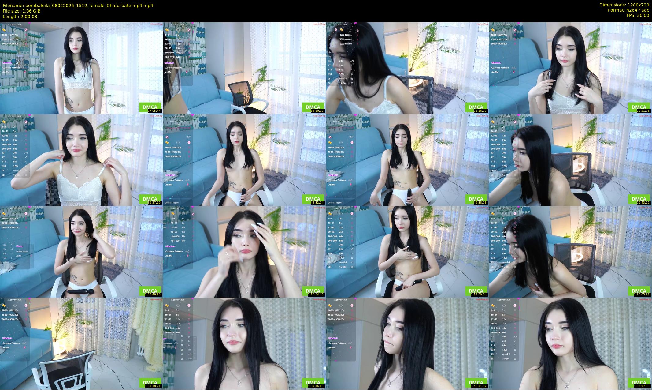 bombaleila — 121 minute Chaturbate female cam show recording, 720p, Feb 8, 2026