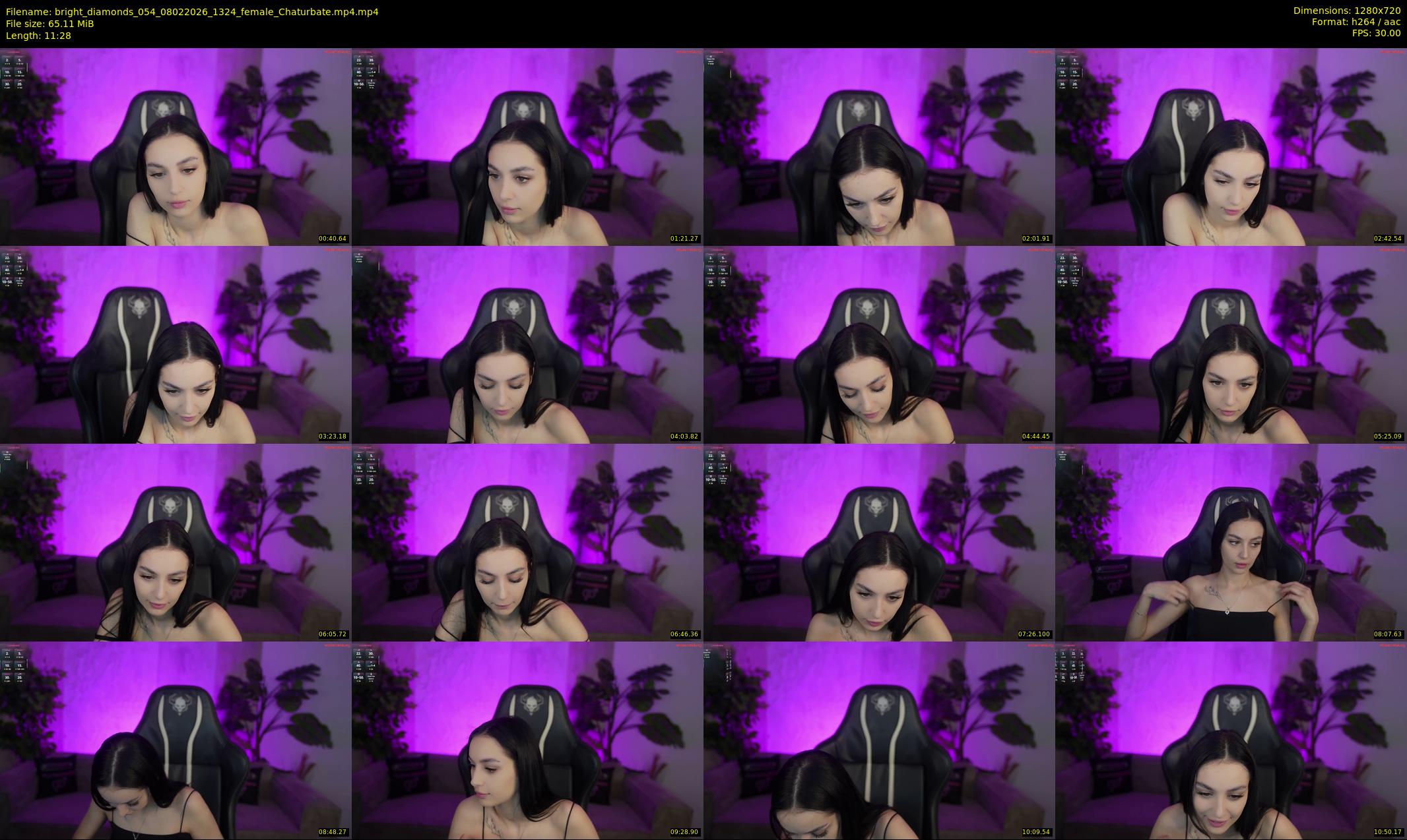 bright_diamonds_054 — 12 minute Chaturbate couple cam show recording, 720p, Feb 8, 2026