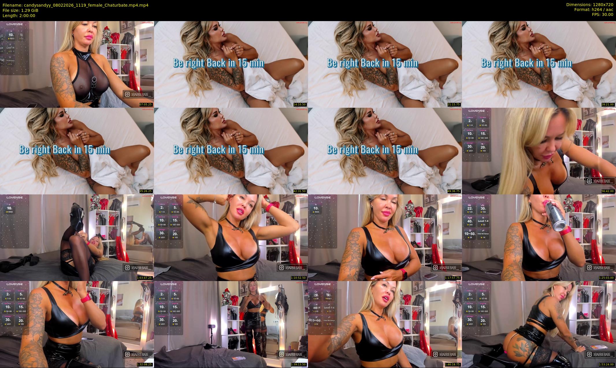 candysandyy — 120 minute Chaturbate female cam show recording, 720p, Feb 8, 2026